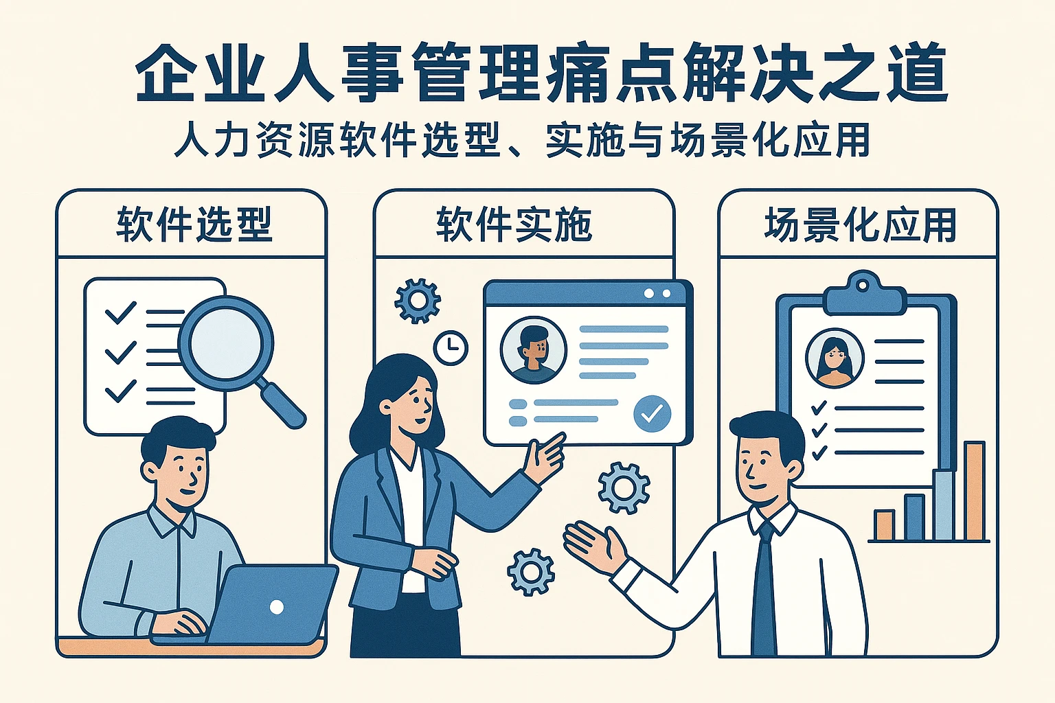 企业人事管理痛点解决之道:人力资源软件选型、实施与场景化应用