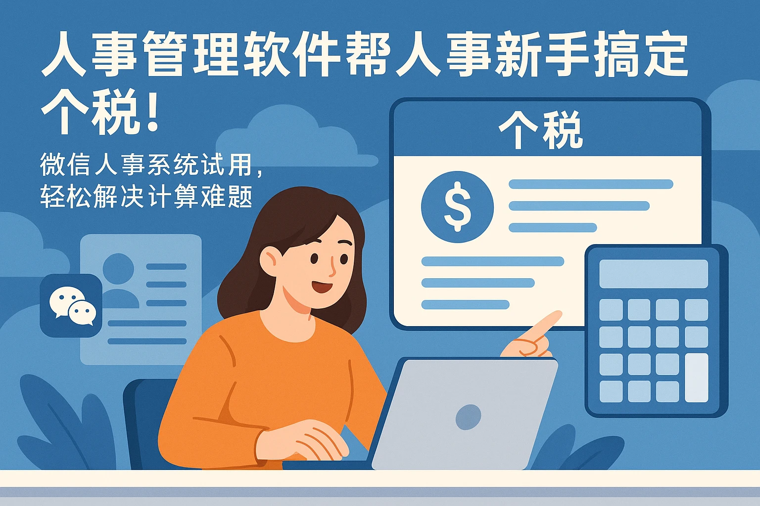 人事管理软件帮人事新手搞定个税！微信人事系统试用，轻松解决计算难题
