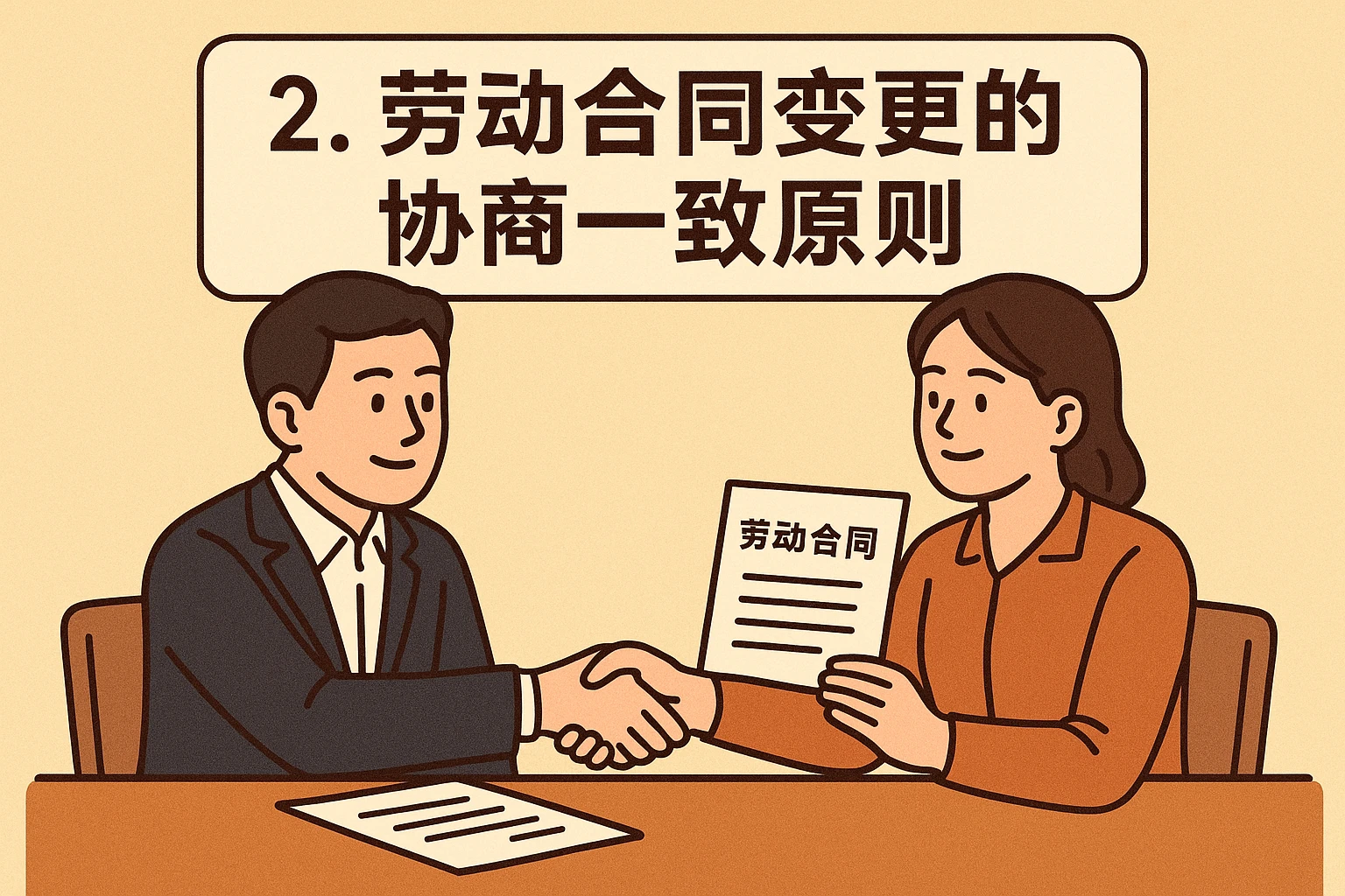 2. 劳动合同变更的协商一致原则
