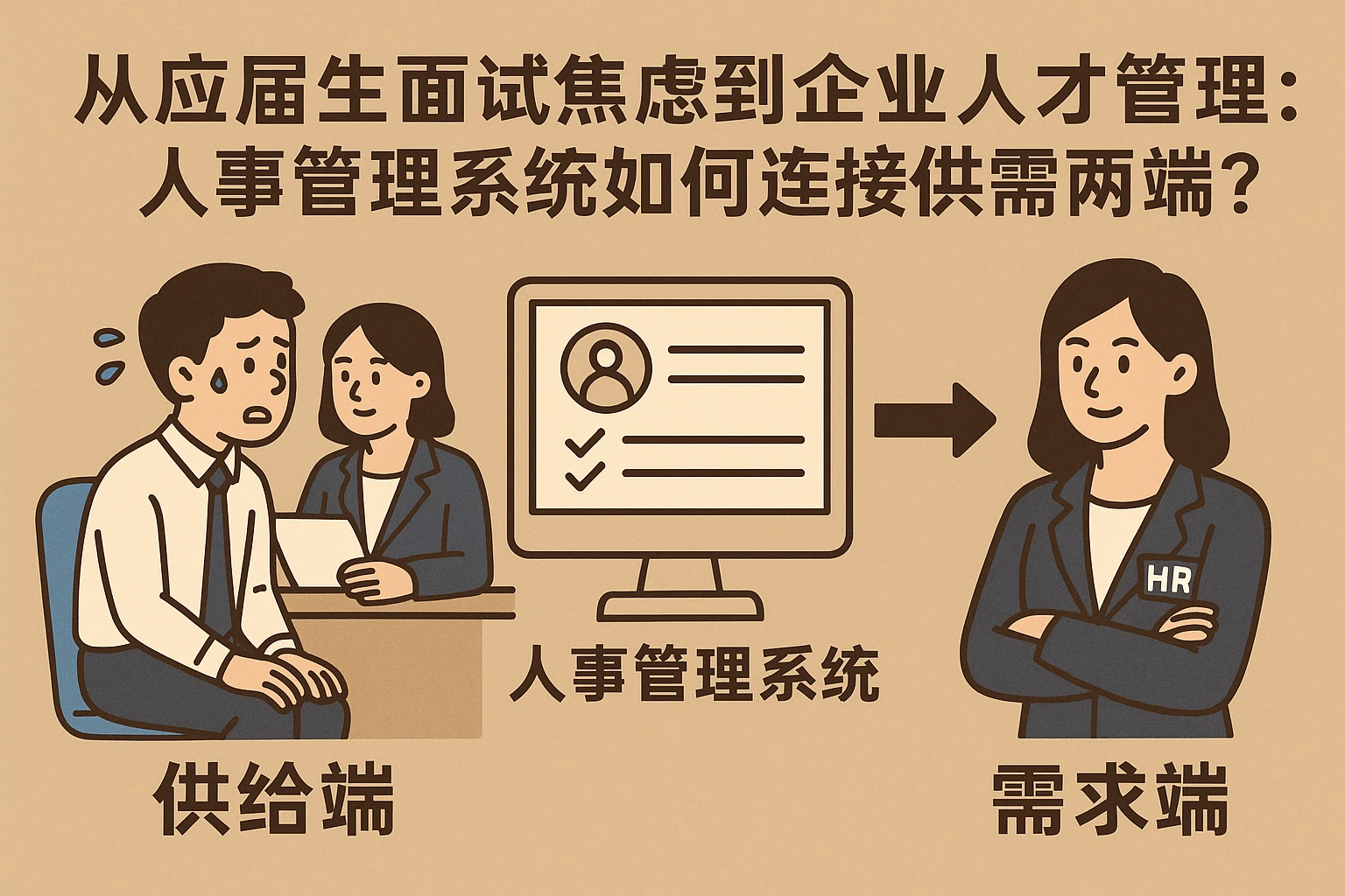从应届生面试焦虑到企业人才管理：人事管理系统如何连接供需两端？