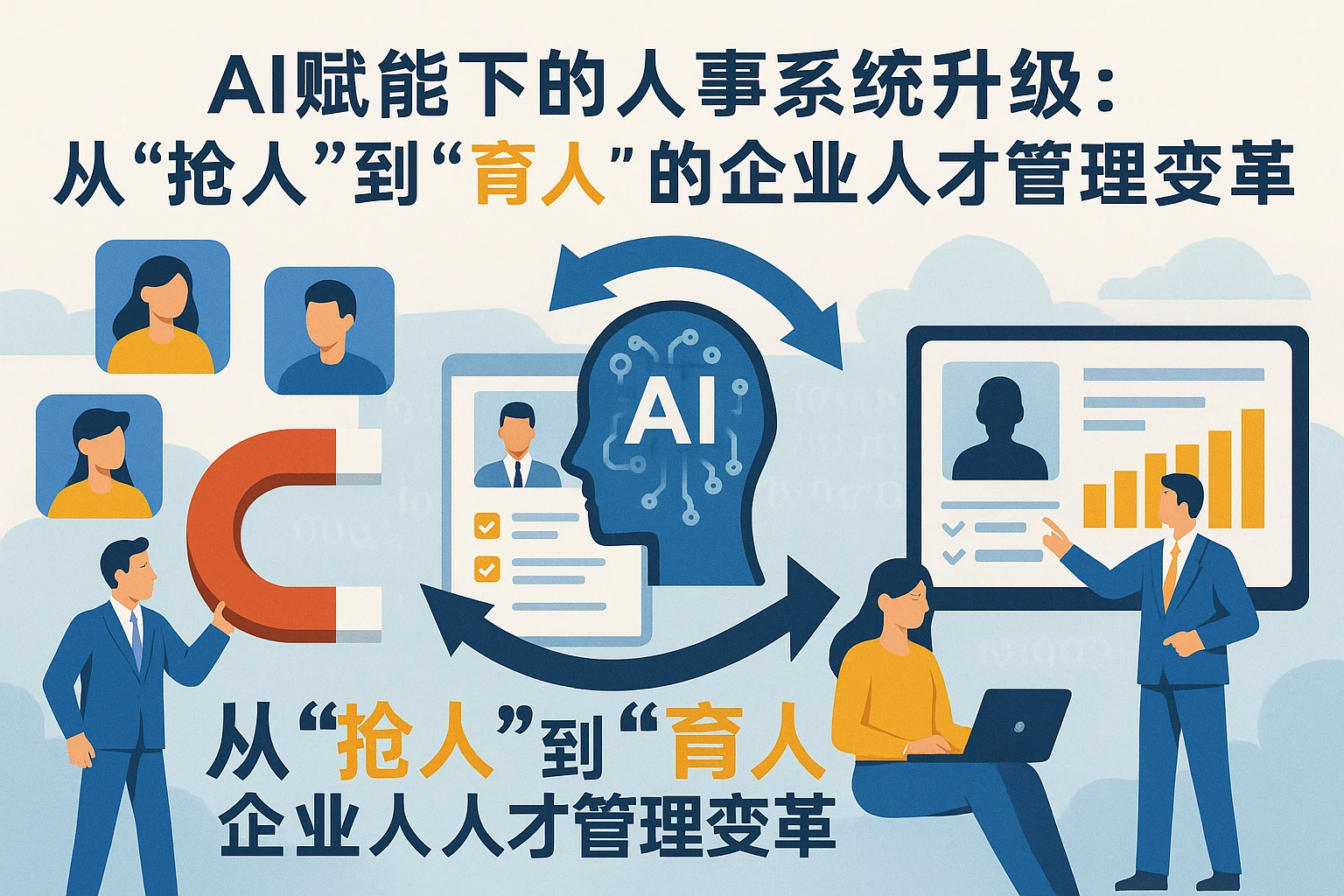 AI赋能下的人事系统升级：从“抢人”到“育人”的企业人才管理变革
