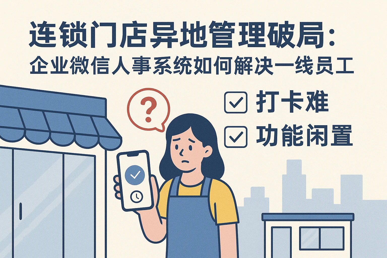 连锁门店异地管理破局:企业微信人事系统如何解决一线员工“打卡难”与“功能闲置”痛点?