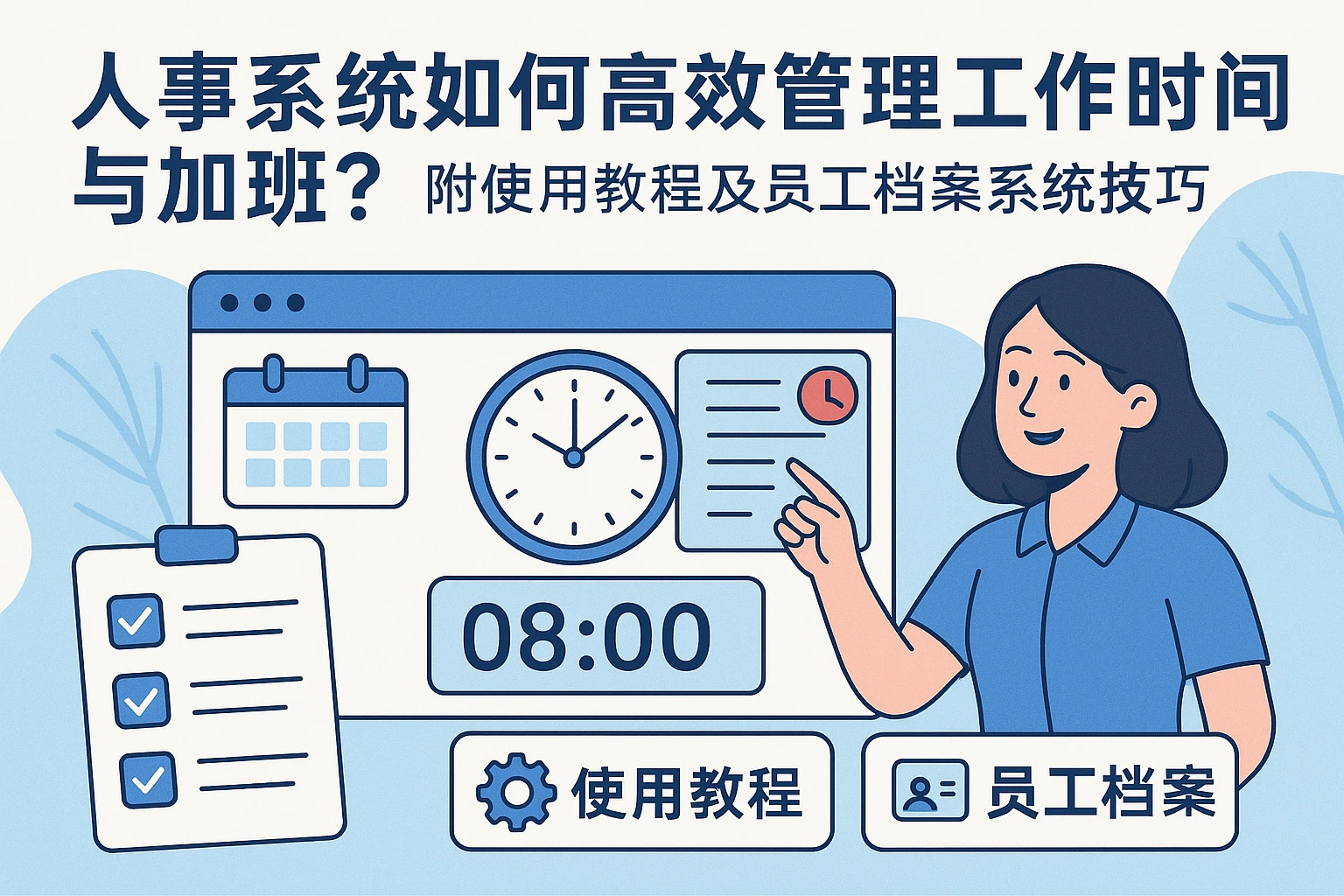 人事系统如何高效管理工作时间与加班？附使用教程及员工档案系统技巧