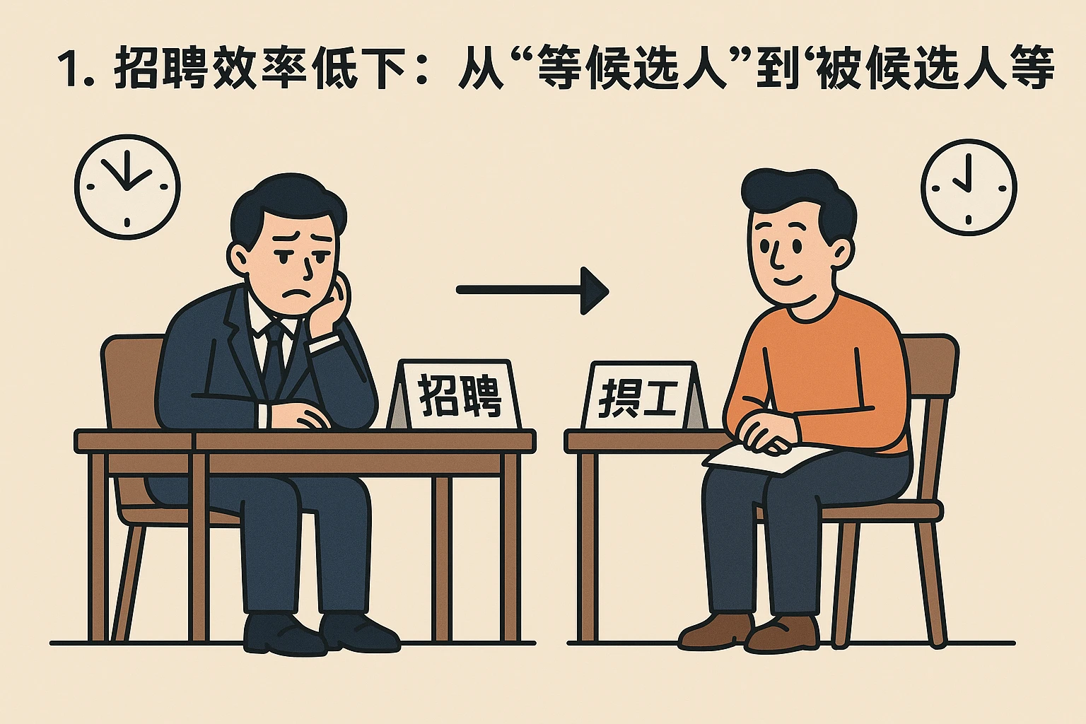 1. 招聘效率低下：从“等候选人”到“被候选人等”