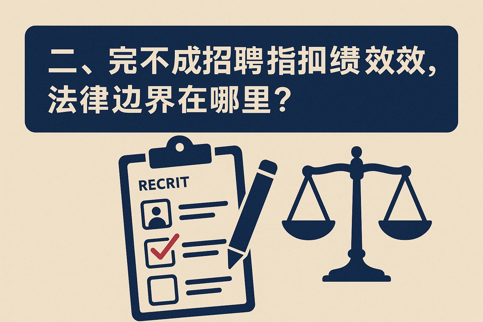 二、完不成招聘指标扣绩效,法律边界在哪里?