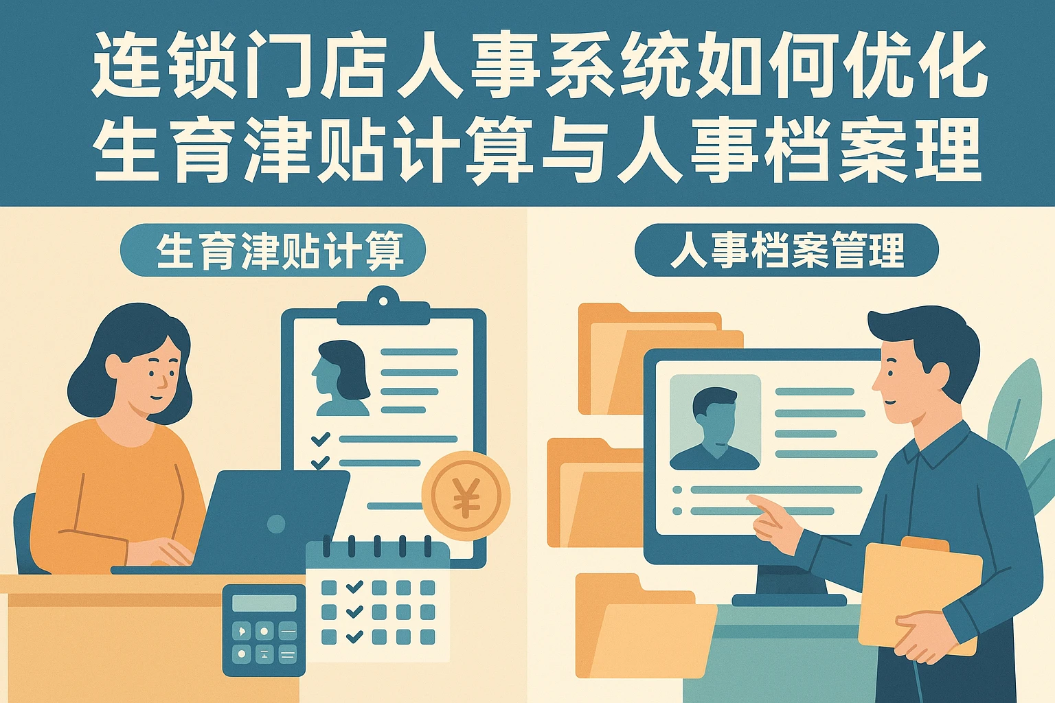 连锁门店人事系统如何优化生育津贴计算与人事档案管理
