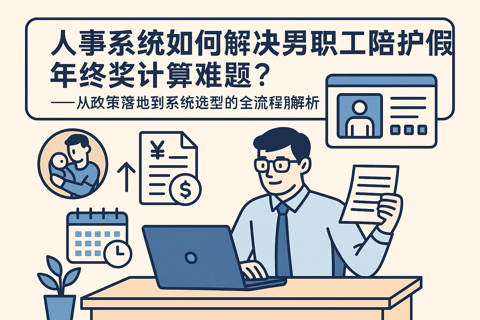 人事系统如何解决男职工陪护假年终奖计算难题?——从政策落地到系统选型的全流程解析