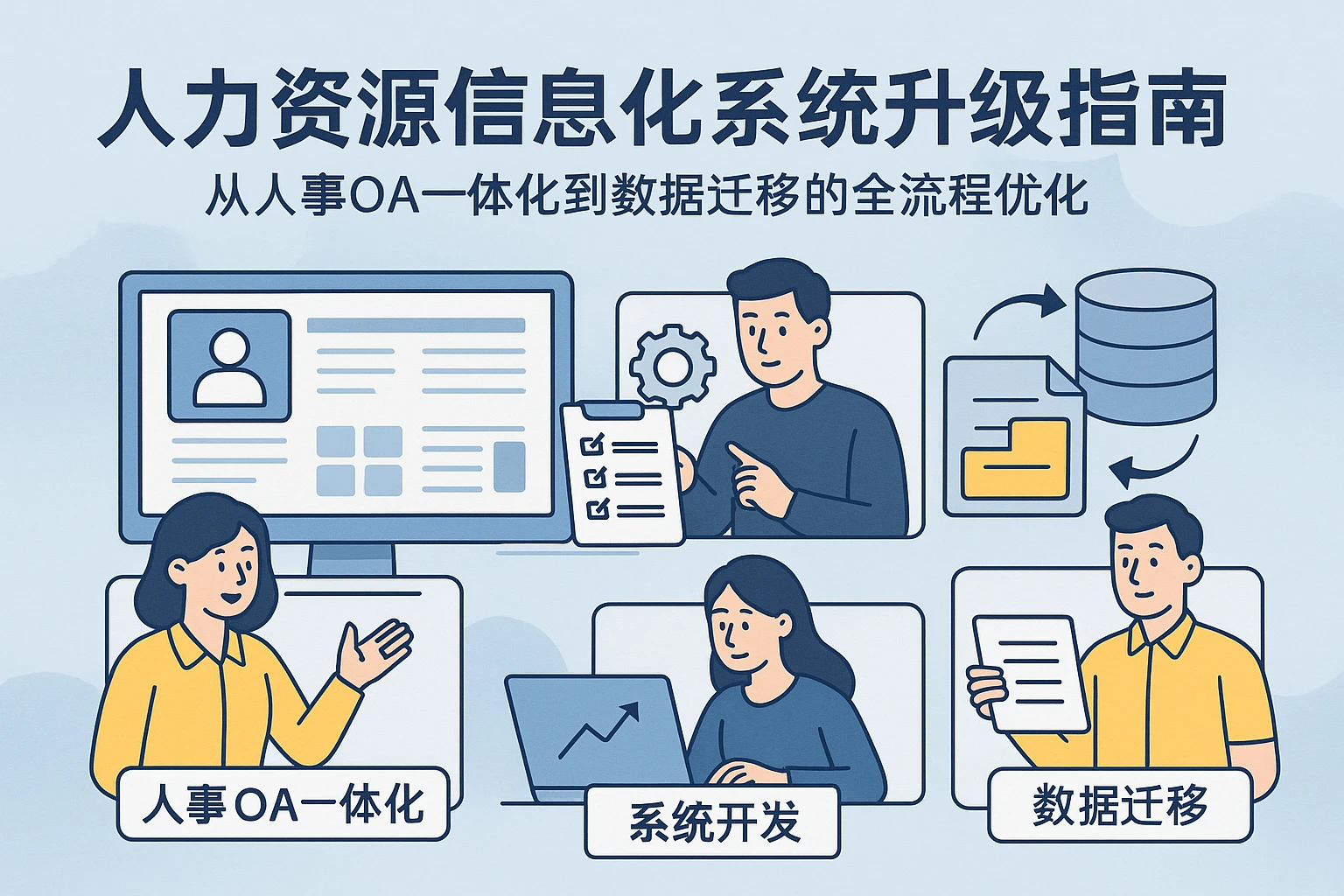 人力资源信息化系统升级指南：从人事OA一体化到数据迁移的全流程优化