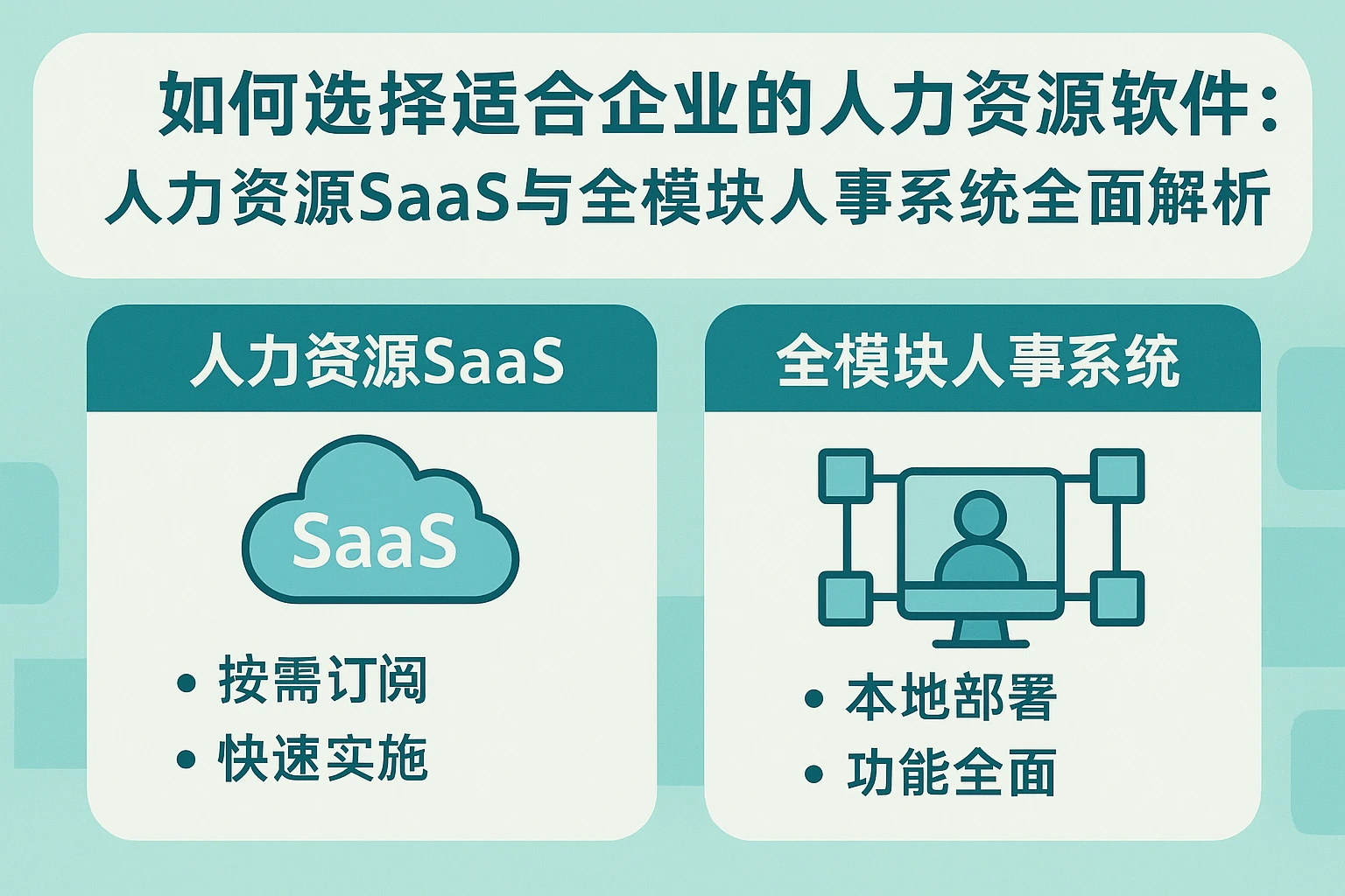 如何选择适合企业的人力资源软件:人力资源SaaS与全模块人事系统全面解析