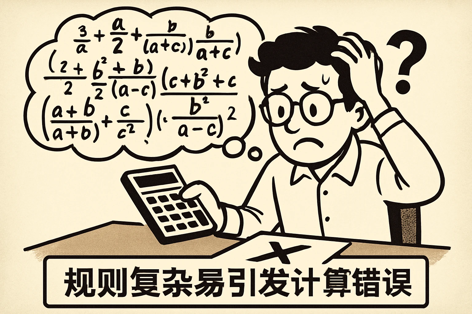 2. 规则复杂易引发计算错误