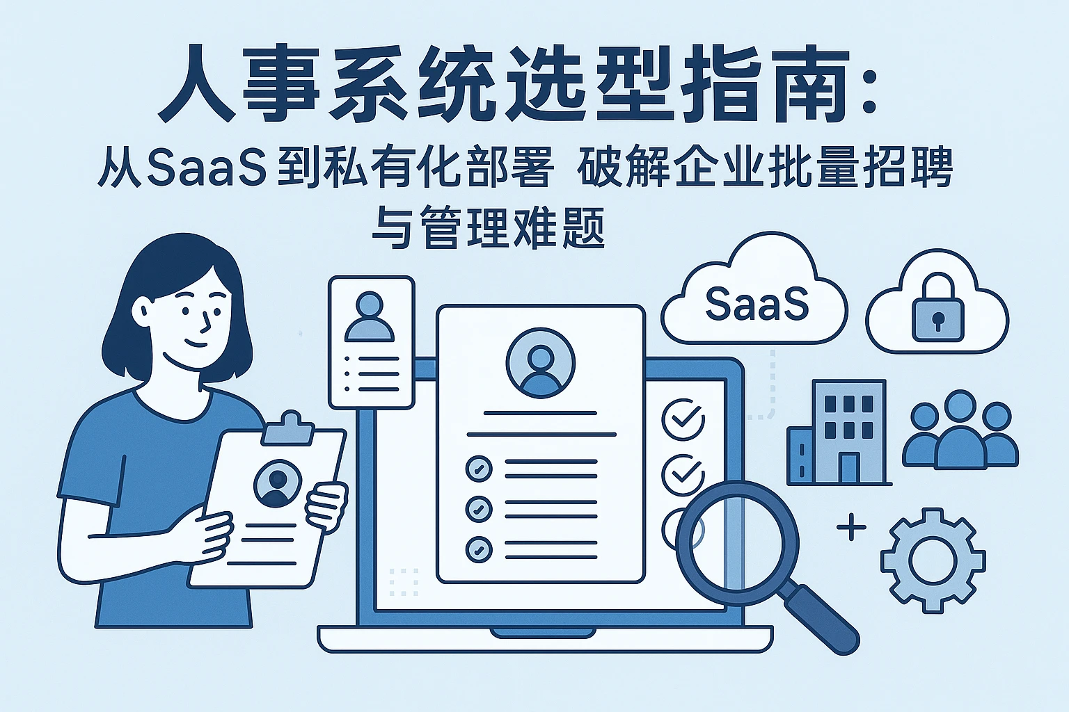 人事系统选型指南：从SaaS到私有化部署，破解企业批量招聘与管理难题