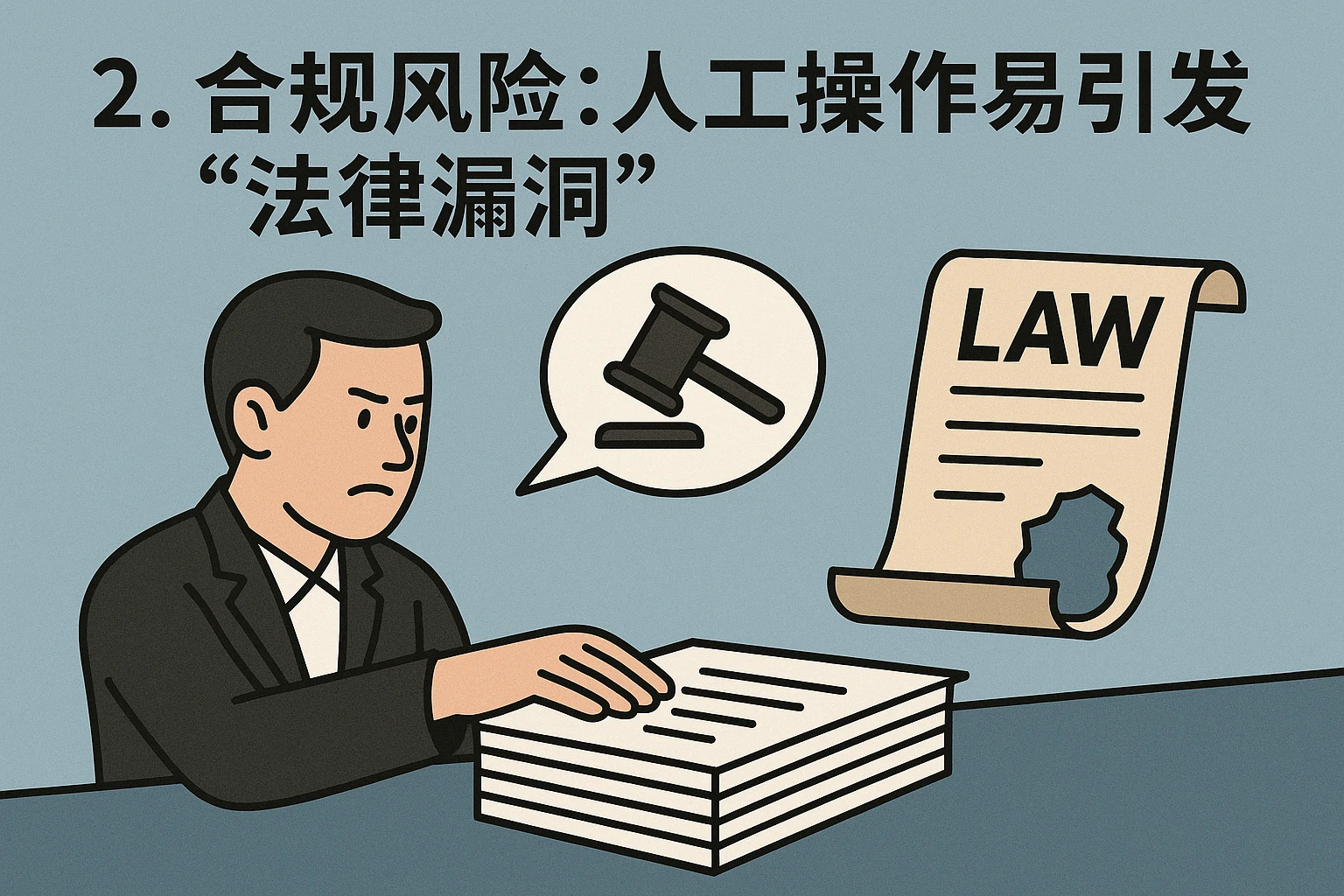 2. 合规风险：人工操作易引发的“法律漏洞”