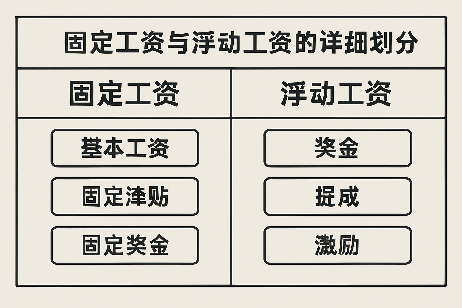 固定工资与浮动工资的详细划分标准
