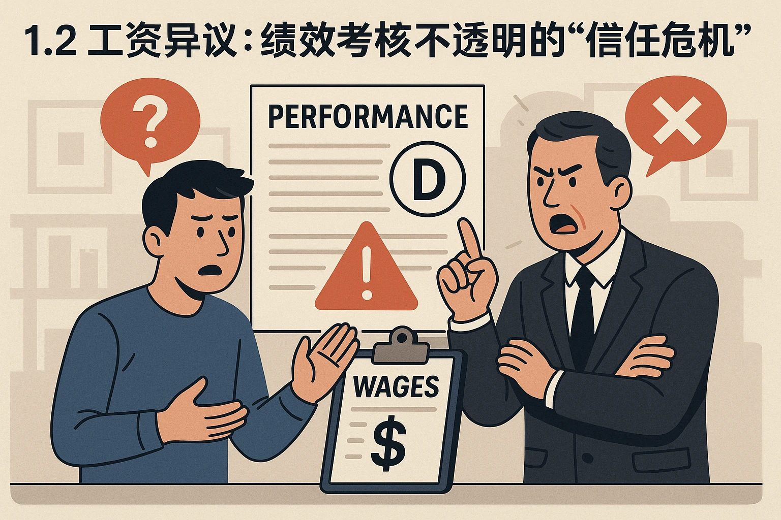 1.2 工资异议:绩效考核不透明的“信任危机”