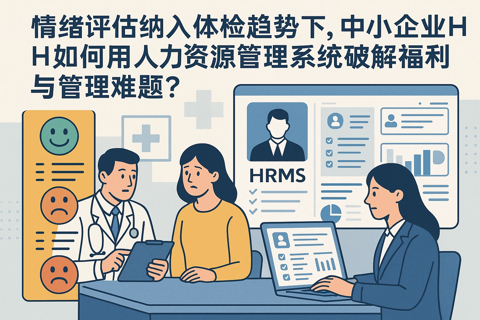 情绪评估纳入体检趋势下,中小企业HR如何用人力资源管理系统破解福利与管理难题?