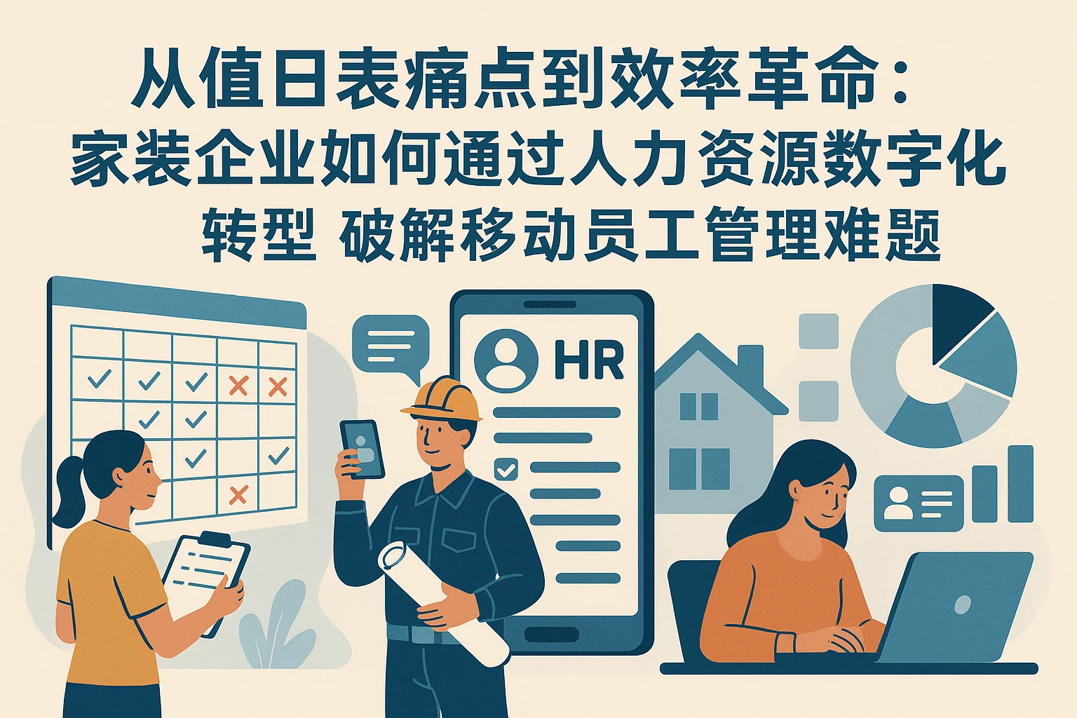从值日表痛点到效率革命：家装企业如何通过人力资源数字化转型破解移动员工管理难题