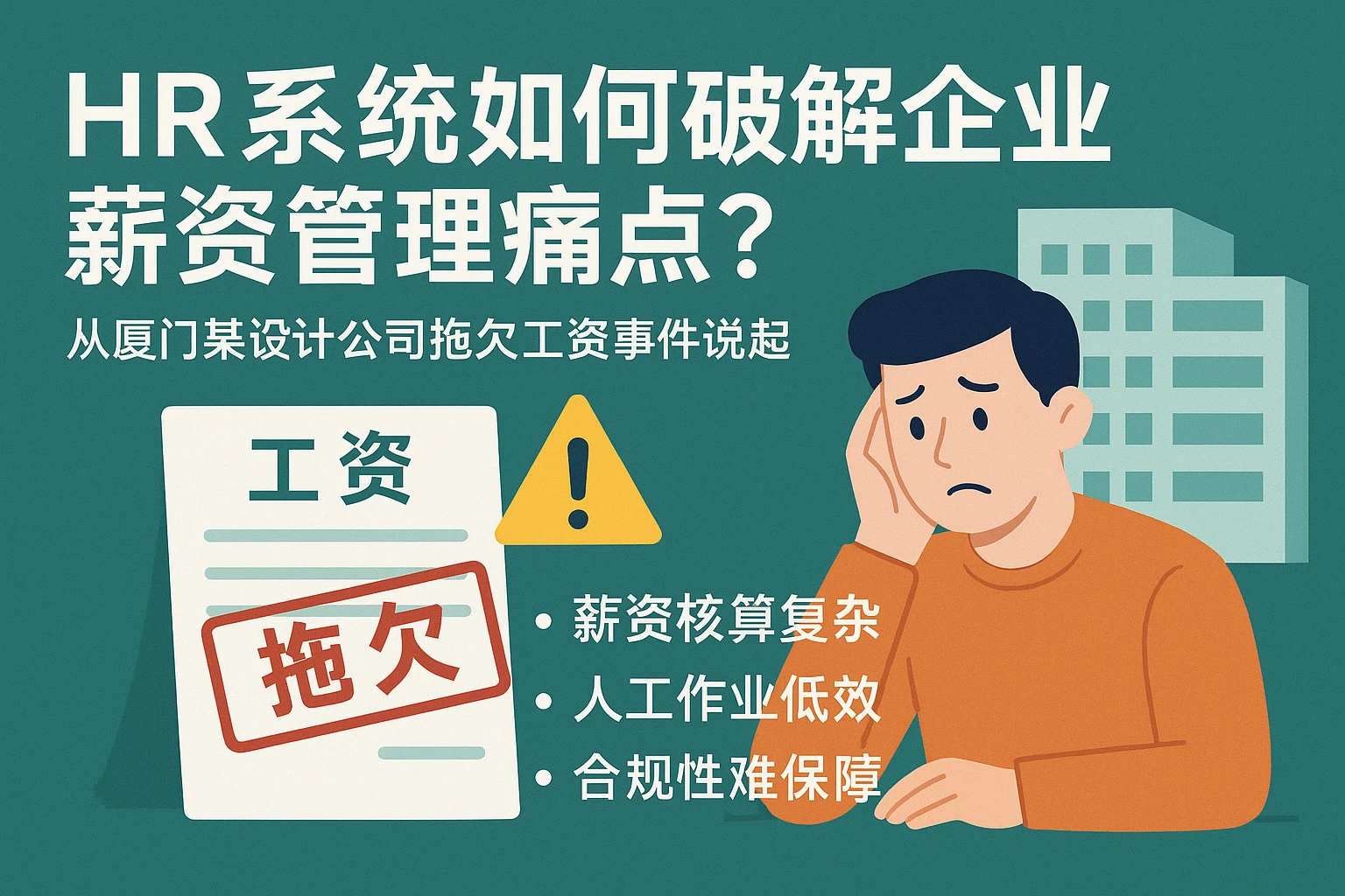 HR系统如何破解企业薪资管理痛点?从厦门某设计公司拖欠工资事件说起