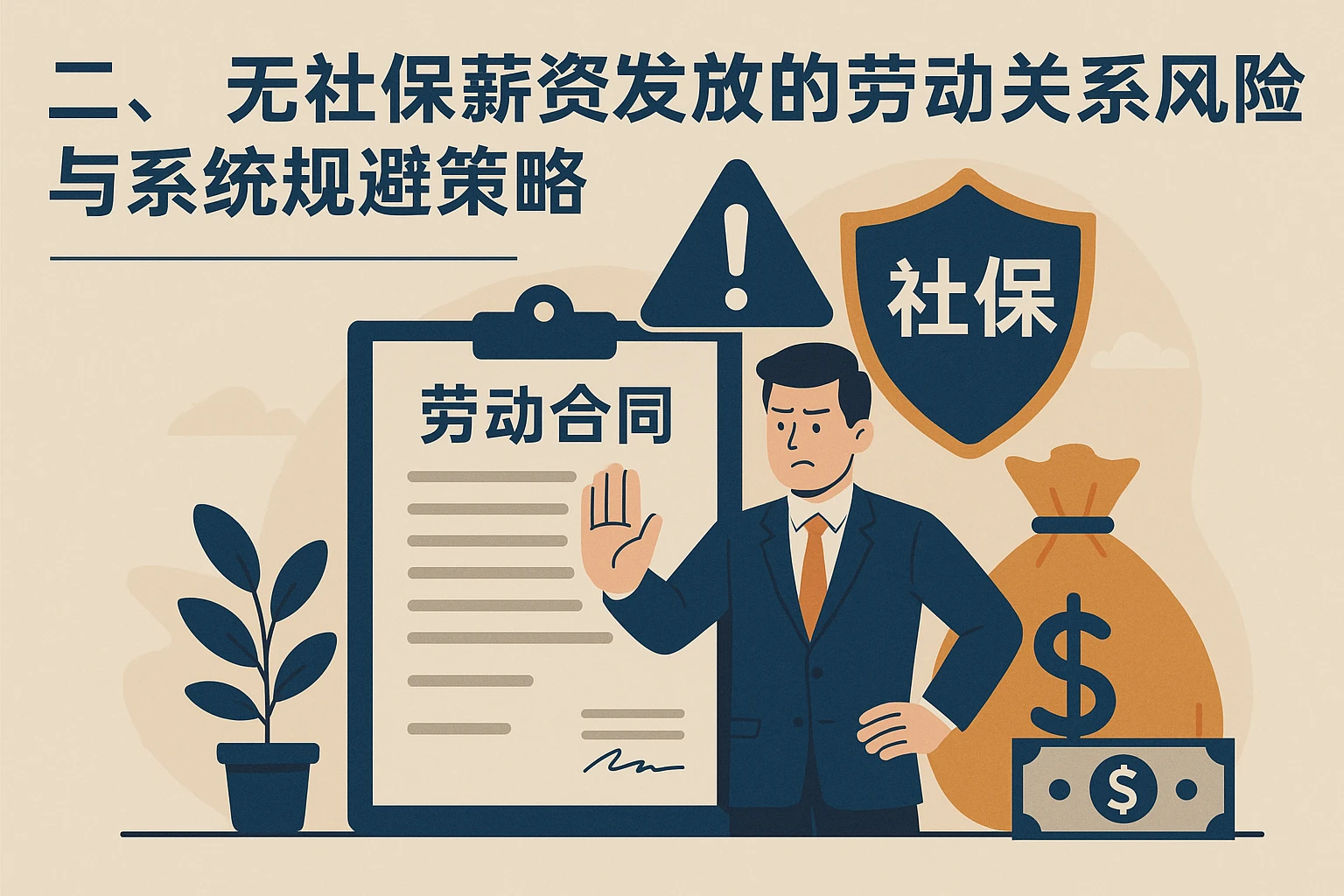 二、无社保薪资发放的劳动关系风险与系统规避策略