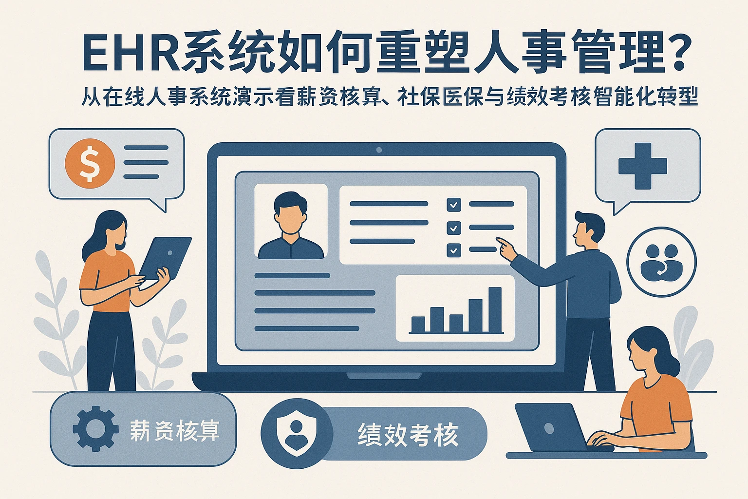 EHR系统如何重塑人事管理？从在线人事系统演示看薪资核算、社保医保与绩效考核的智能化转型