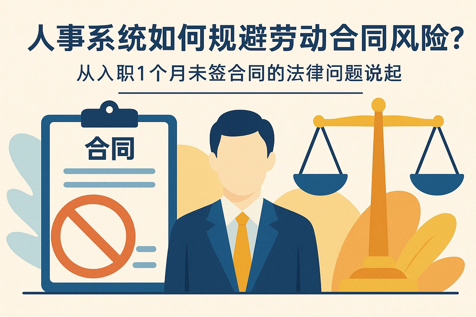 人事系统如何规避劳动合同风险?从入职1个月未签合同的法律问题说起