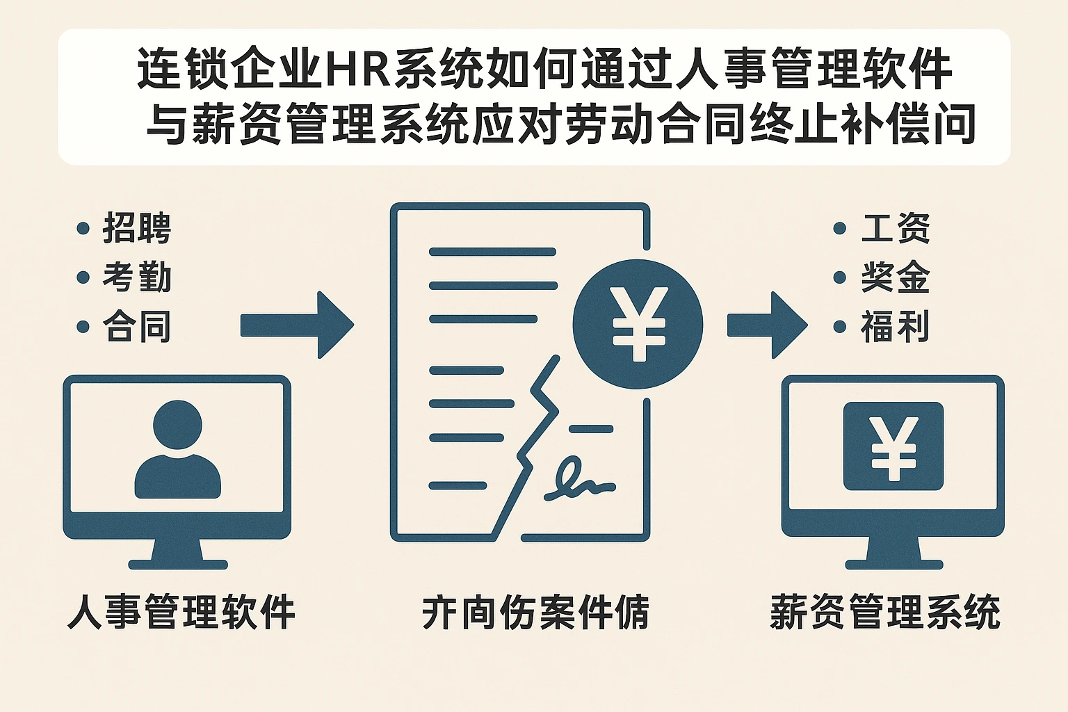 连锁企业HR系统如何通过人事管理软件与薪资管理系统应对劳动合同终止补偿问题