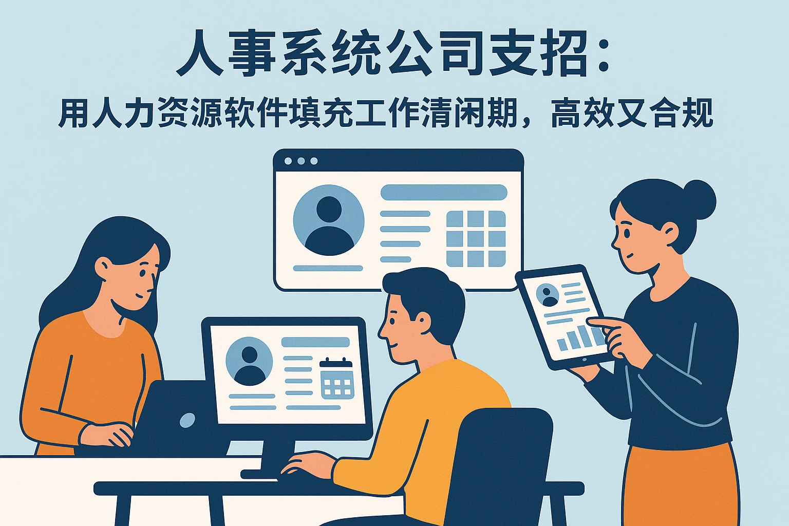 人事系统公司支招:用人力资源软件填充工作清闲期,高效又合规