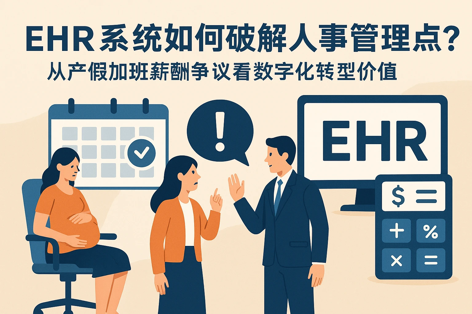 EHR系统如何破解人事管理痛点？从产假加班薪酬争议看数字化转型价值