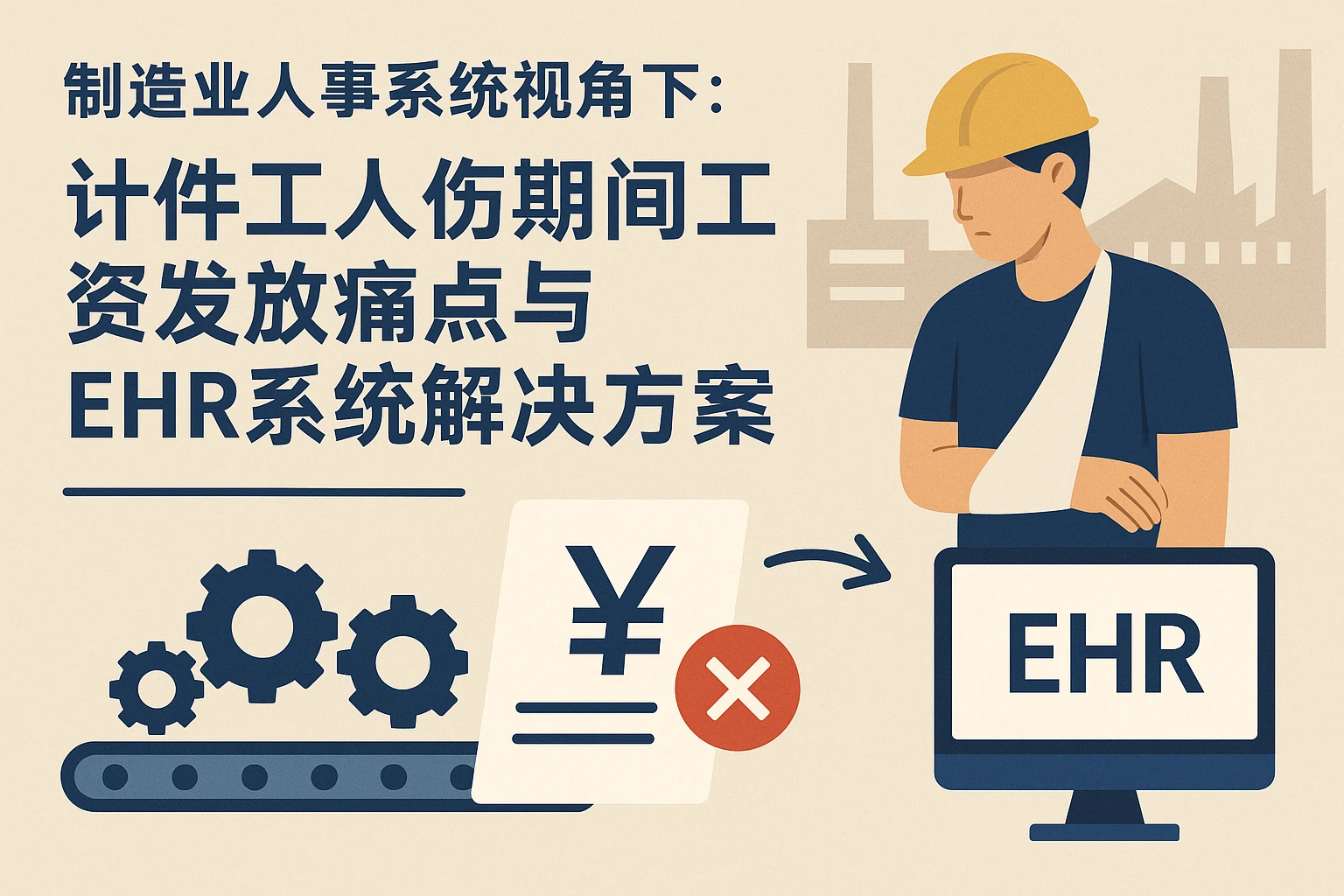 制造业人事系统视角下：计件工人工伤期间工资发放痛点与EHR系统解决方案