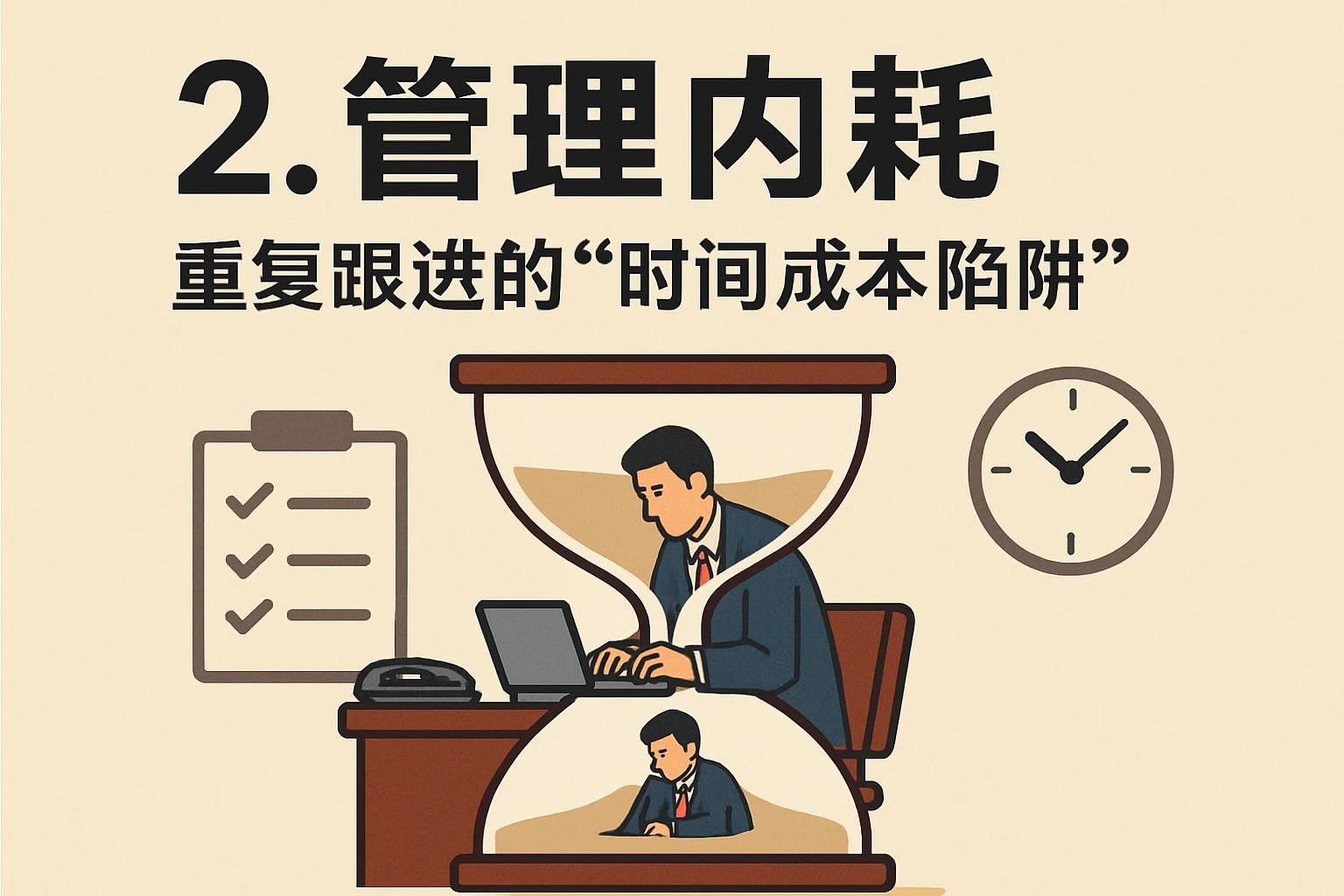 2. 管理内耗：重复跟进的“时间成本陷阱”