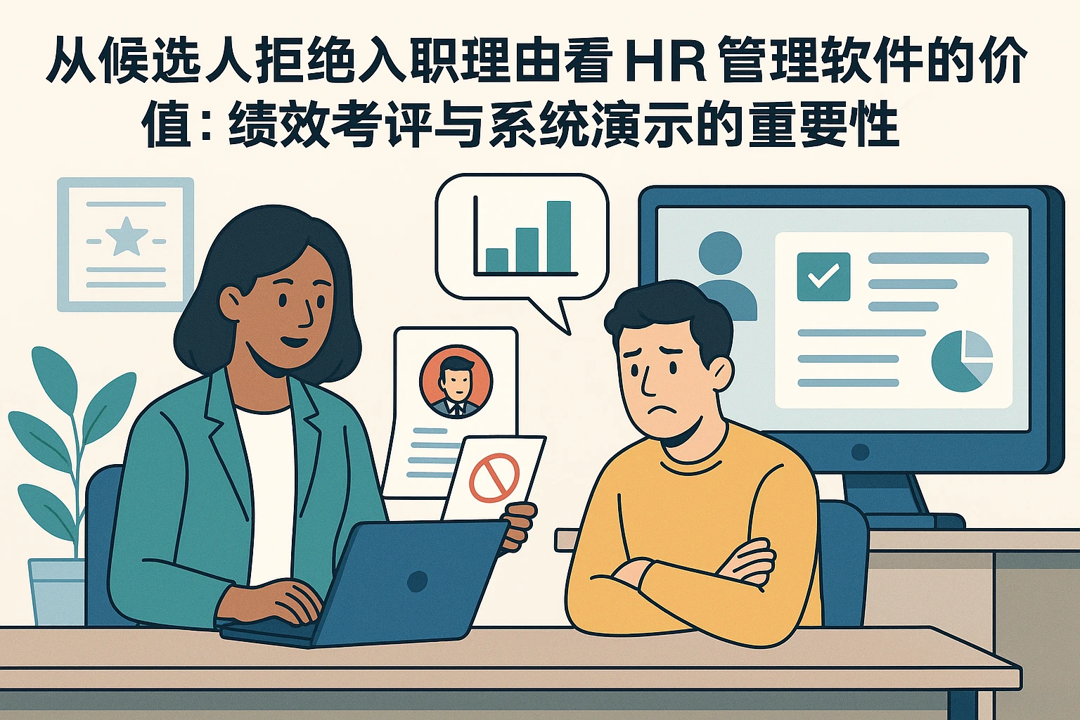 从候选人拒绝入职理由看HR管理软件的价值:绩效考评与系统演示的重要性