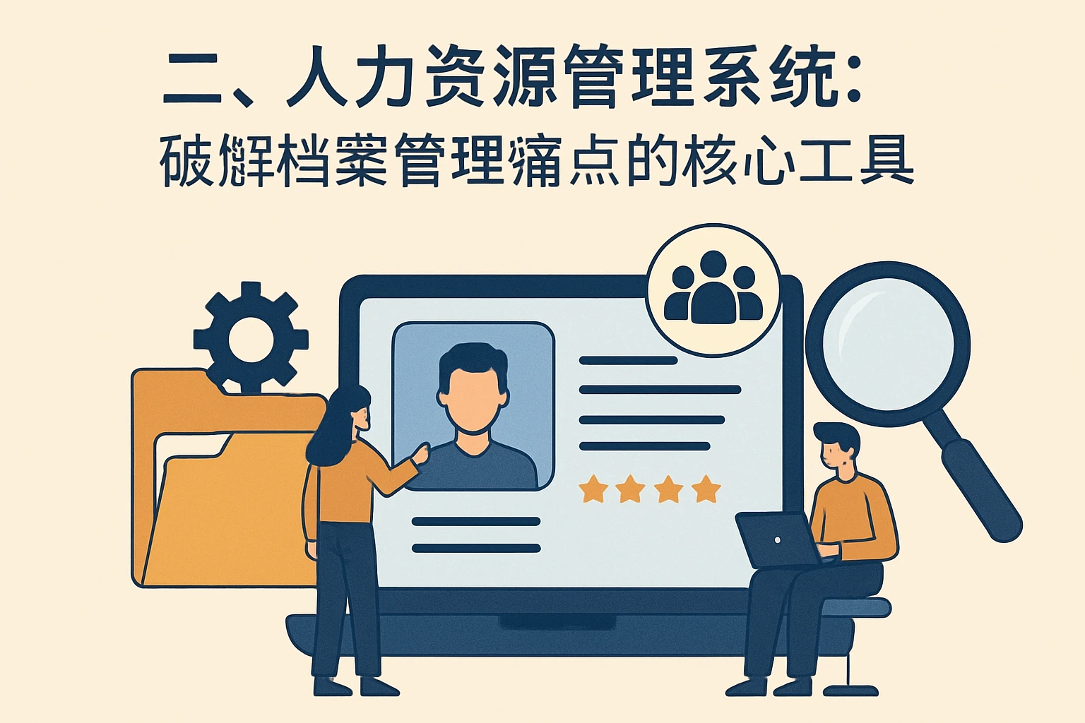 二、人力资源管理系统:破解档案管理痛点的核心工具