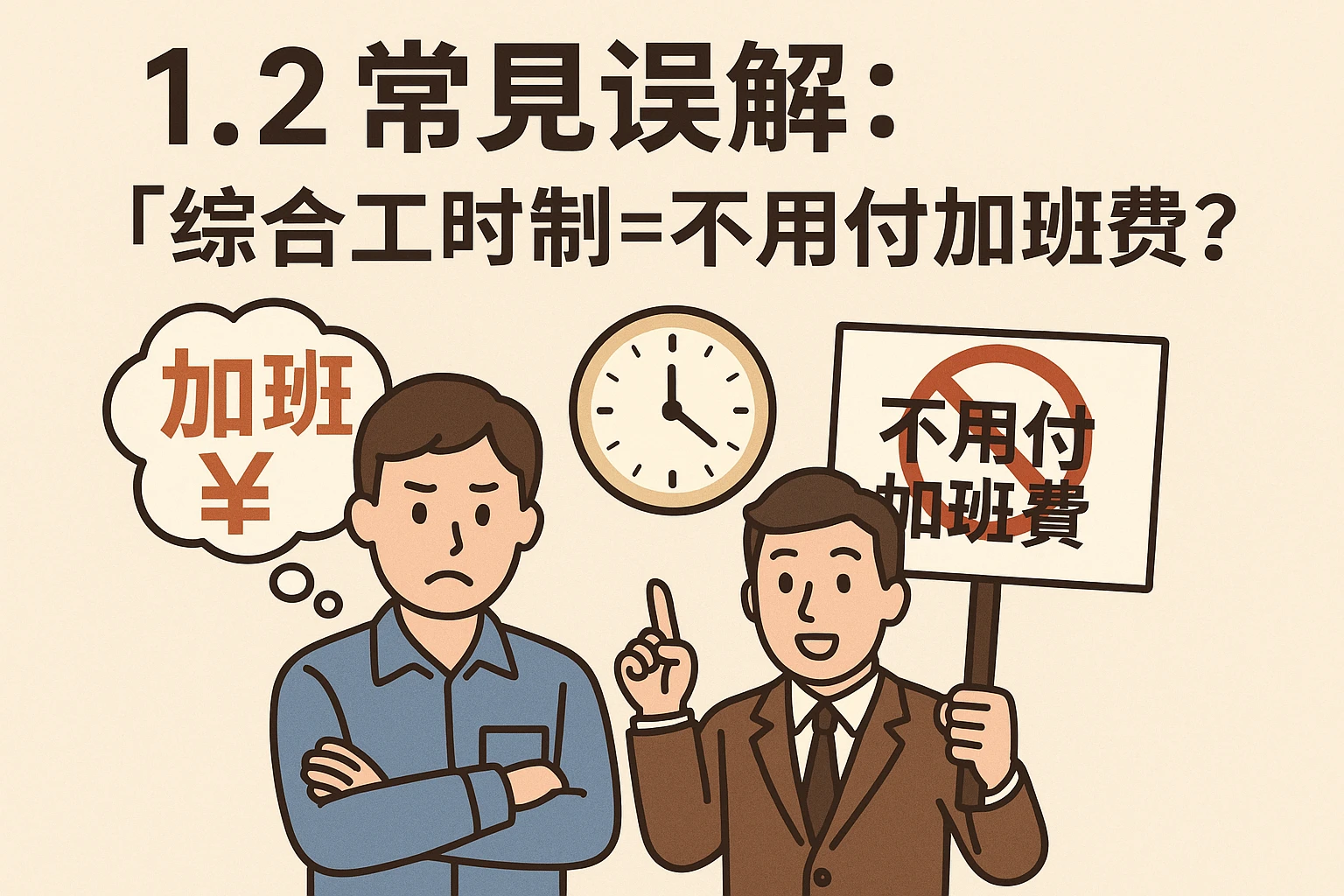 1.2 常见误解：“综合工时制=不用付加班费？”
