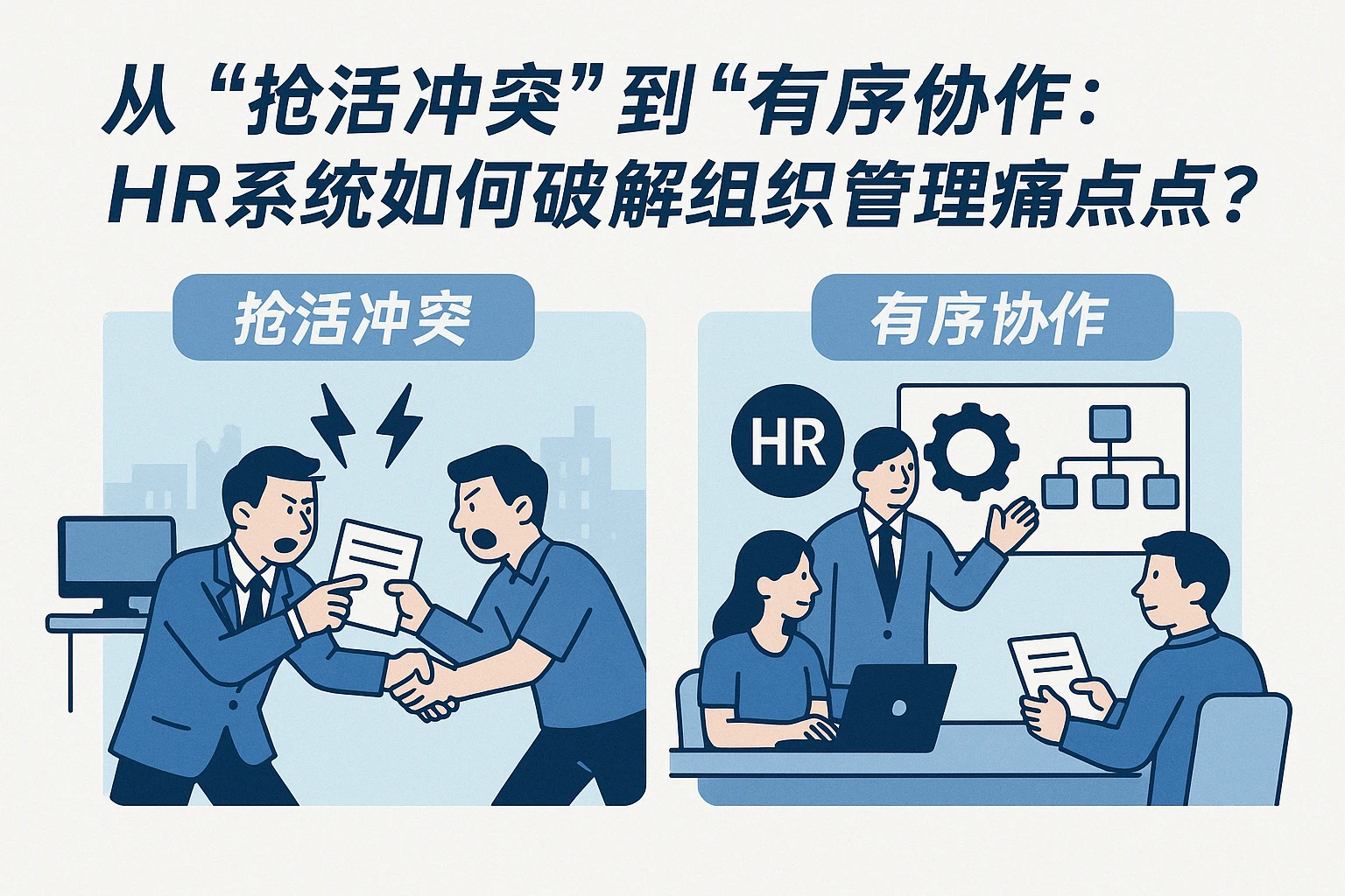 从“抢活冲突”到“有序协作”：HR系统如何破解组织管理痛点？
