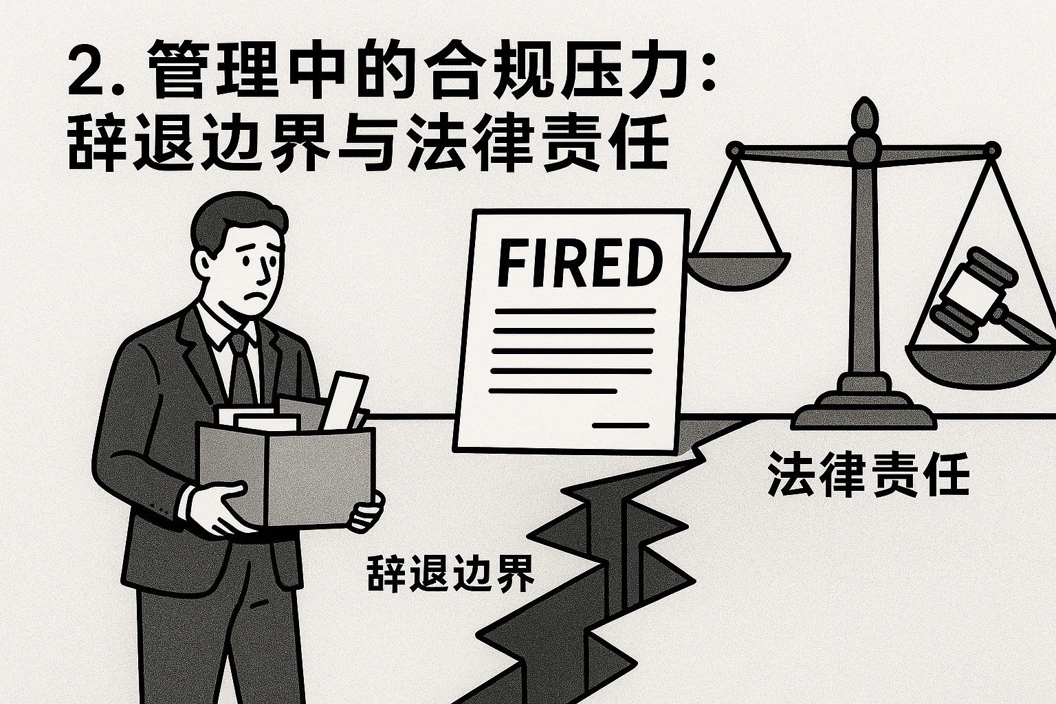 2. 管理中的合规压力：辞退边界与法律责任