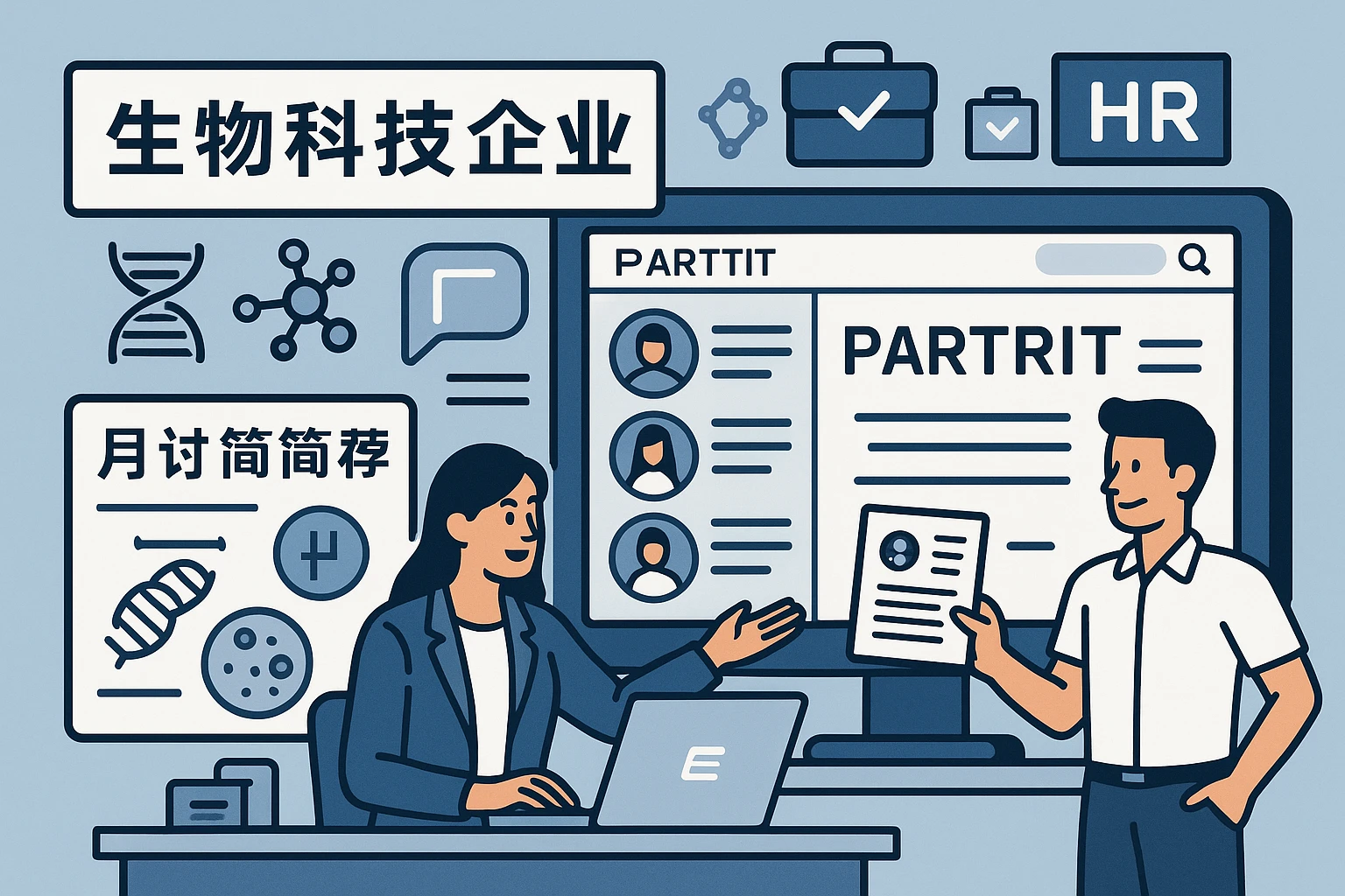 生物科技企业招聘破局：HR管理软件助力兼职简历推荐与人事效率升级