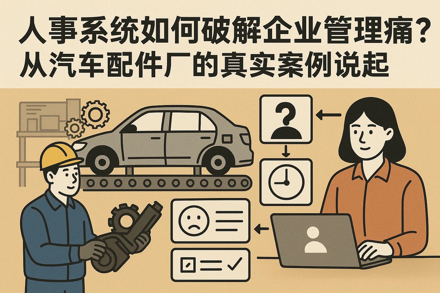 人事系统如何破解企业管理痛点？从汽车配件厂的真实案例说起