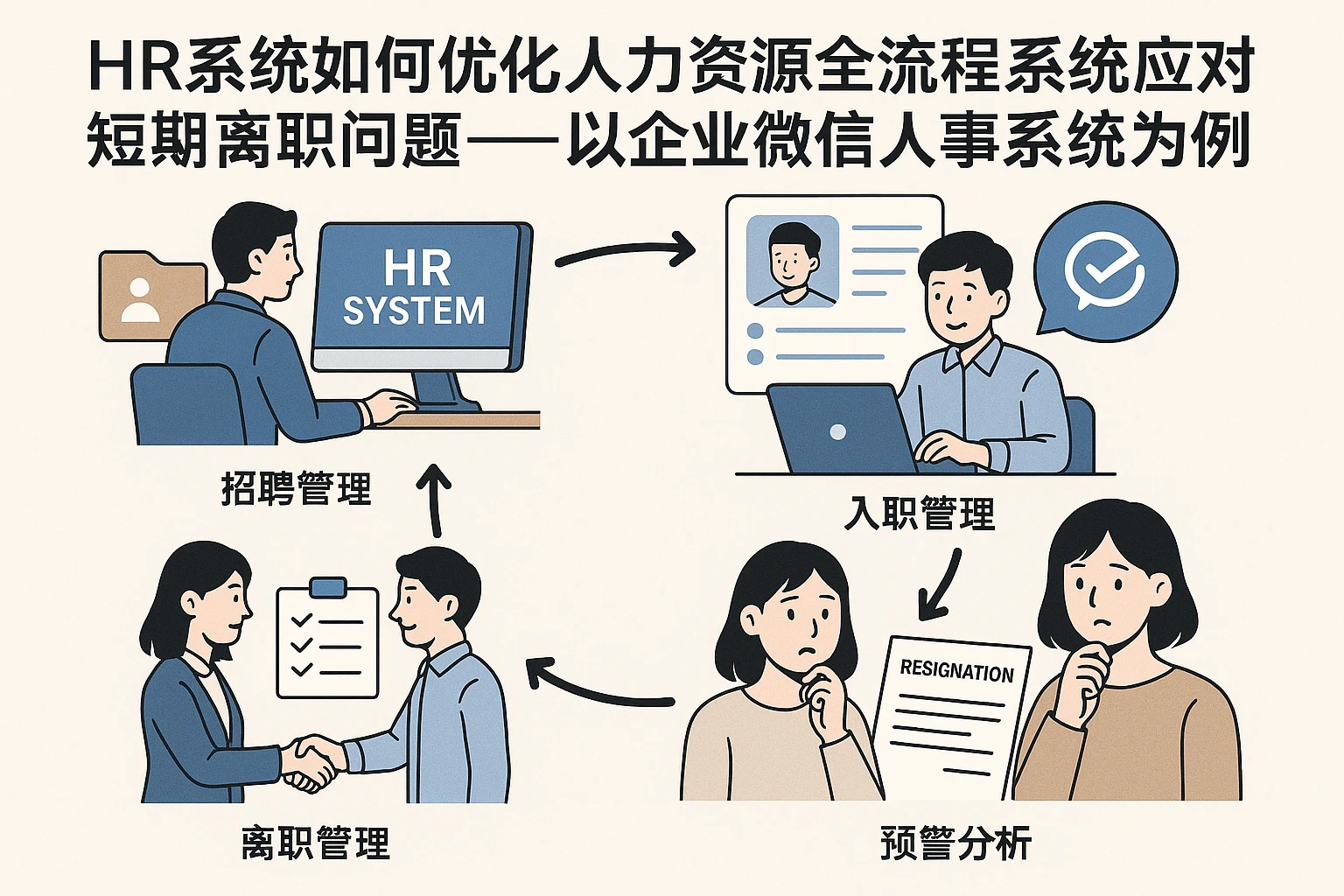 HR系统如何优化人力资源全流程系统应对短期离职问题——以企业微信人事系统为例