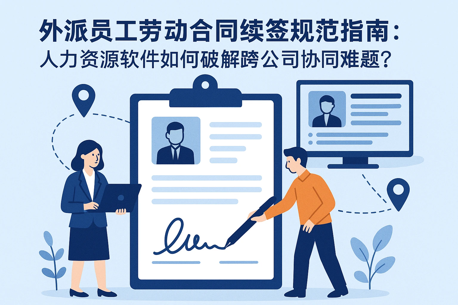 外派员工劳动合同续签规范指南:人力资源软件如何破解跨公司协同难题?
