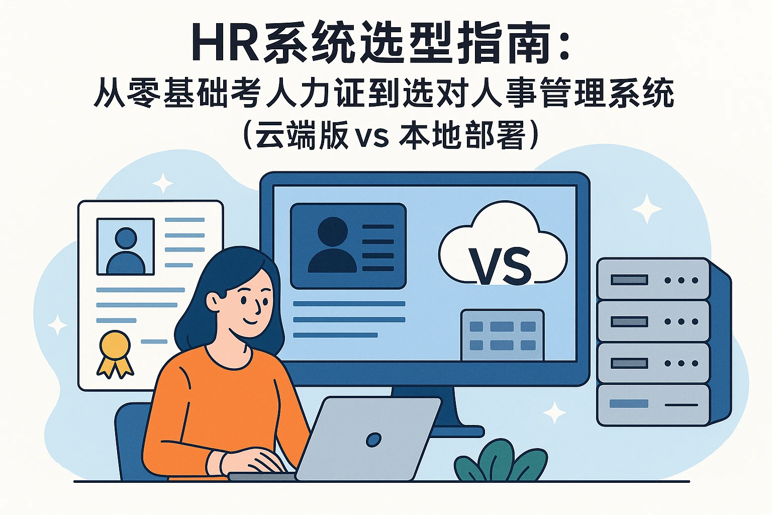 HR系统选型指南：从零基础考人力证到选对人事管理系统（云端版vs本地部署）