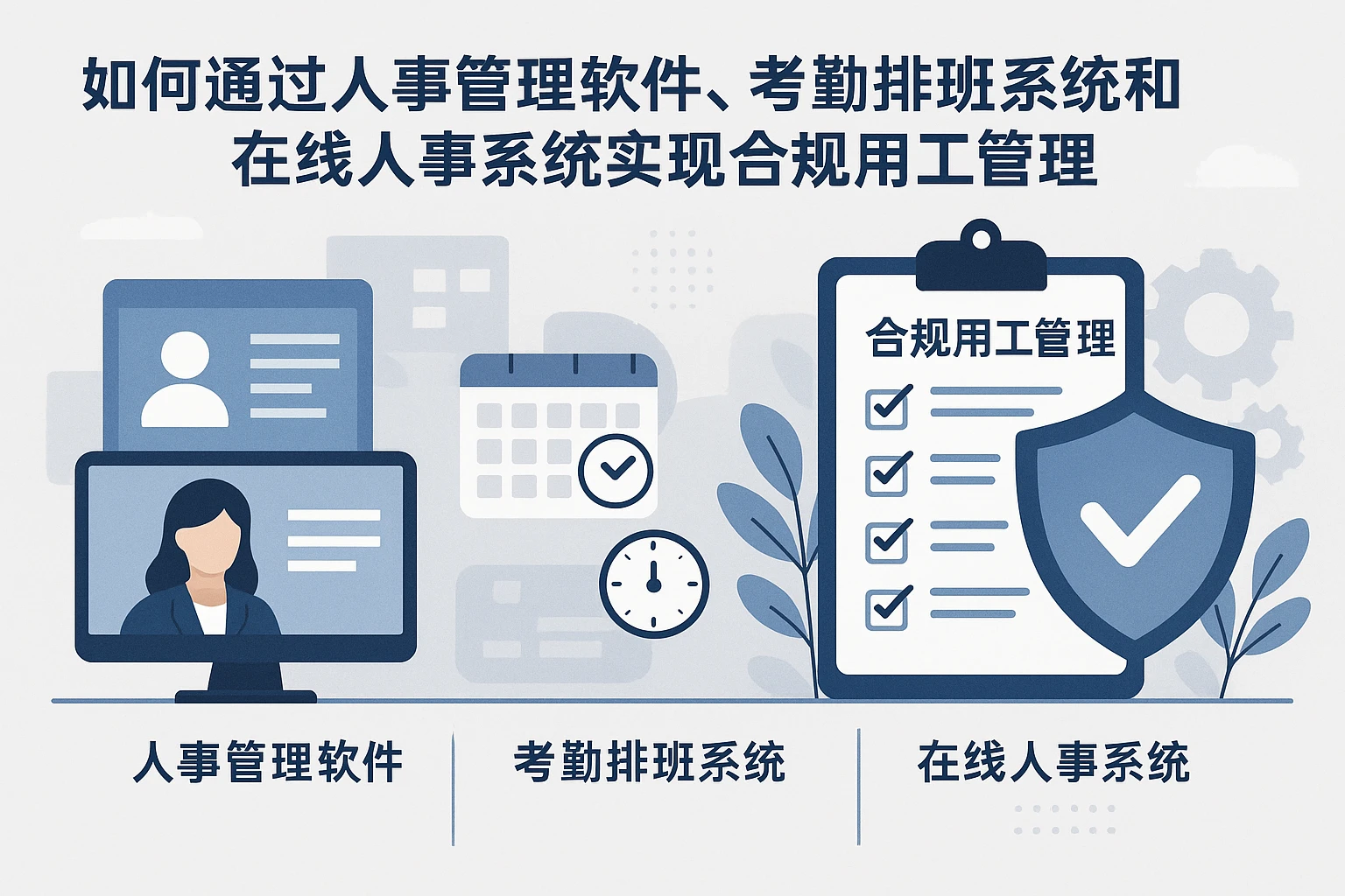 如何通过人事管理软件、考勤排班系统和在线人事系统实现合规用工管理