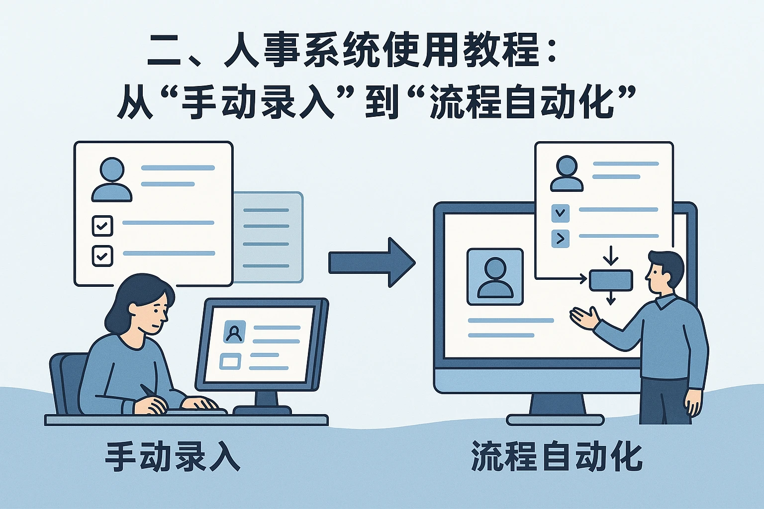二、人事系统使用教程:从“手动录入”到“流程自动化”