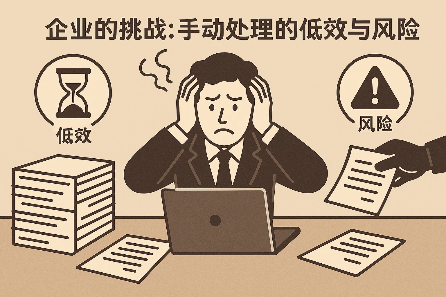 2. 企业的挑战:手动处理的低效与风险