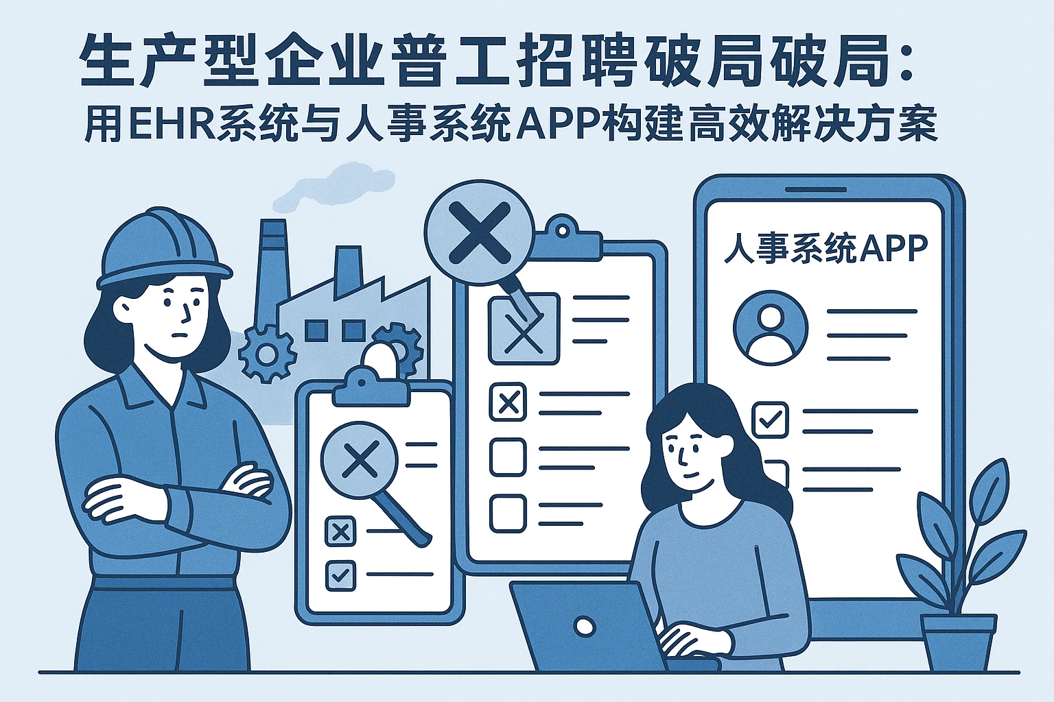 生产型企业普工招聘困境破局：用EHR系统与人事系统APP构建高效解决方案