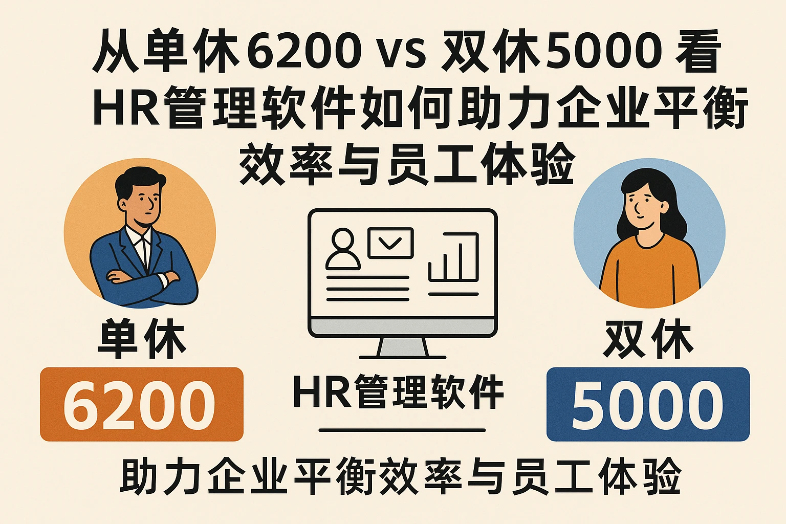 从单休6200vs双休5000看HR管理软件如何助力企业平衡效率与员工体验