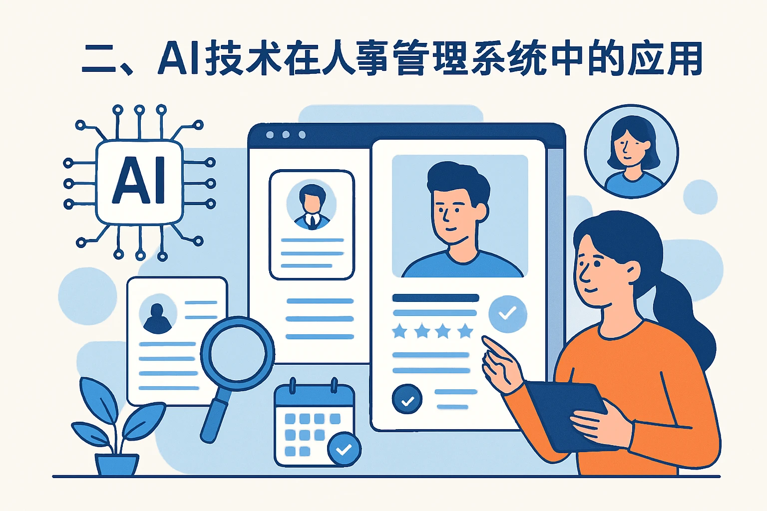 二、AI技术在人事管理系统中的应用