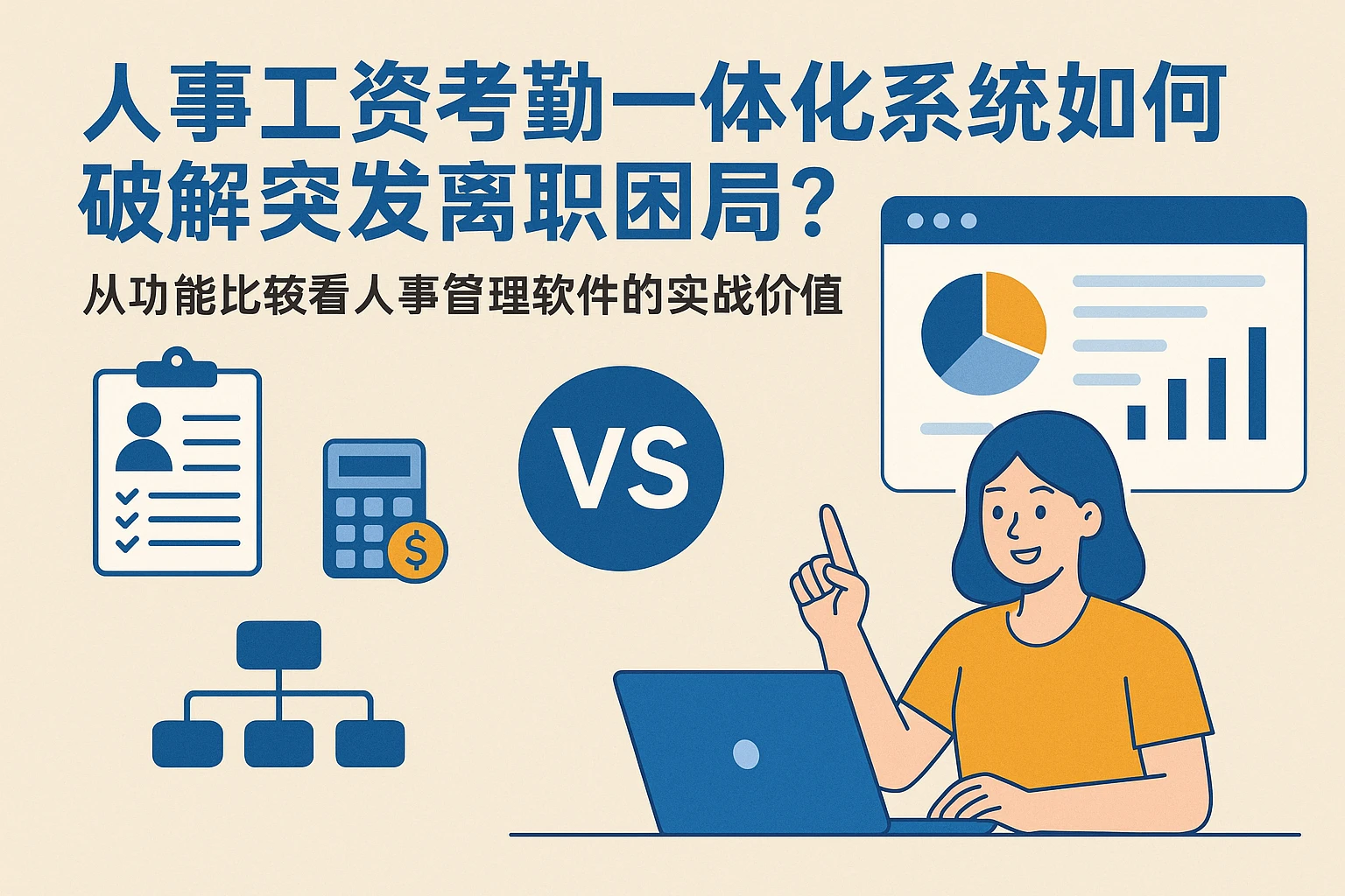 人事工资考勤一体化系统如何破解突发离职困局?从功能比较看人事管理软件的实战价值