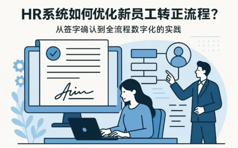 HR系统如何优化新员工转正流程?从签字确认到全流程数字化的实践