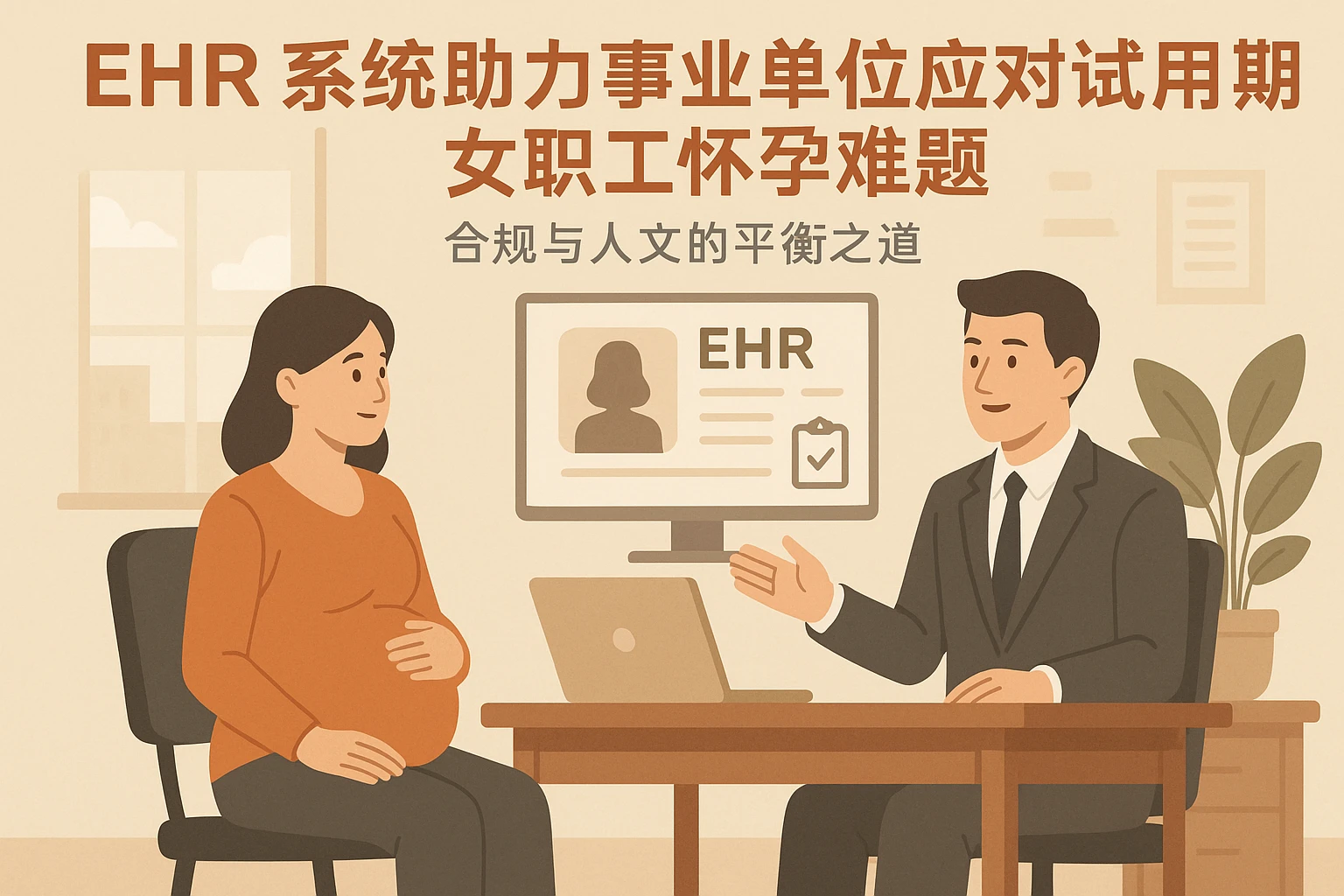 EHR系统助力事业单位应对试用期女职工怀孕难题：合规与人文的平衡之道