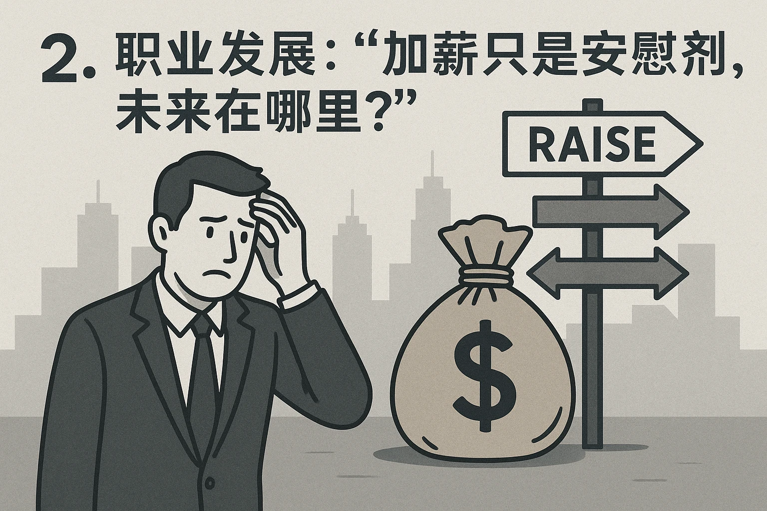 2. 职业发展:“加薪只是安慰剂,未来在哪里?”
