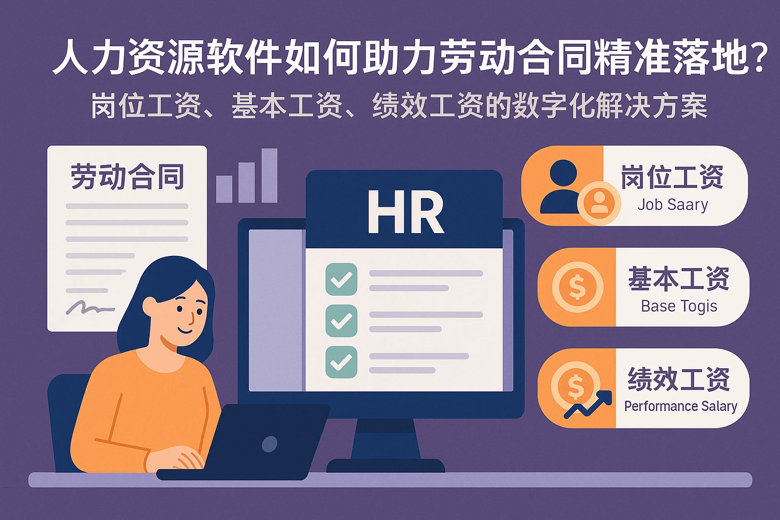 人力资源软件如何助力劳动合同精准落地?岗位工资、基本工资、绩效工资的数字化解决方案